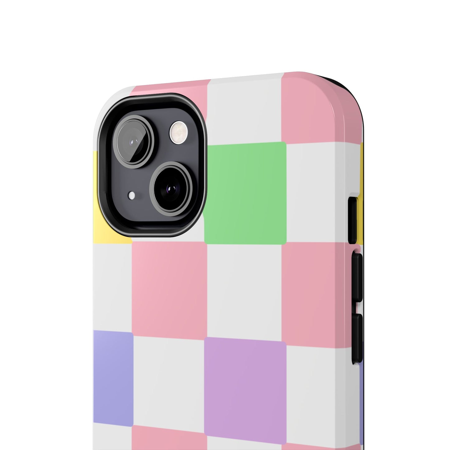 Colorful Checkerboard Tough Phone Case – Vibrant & Durable Protection