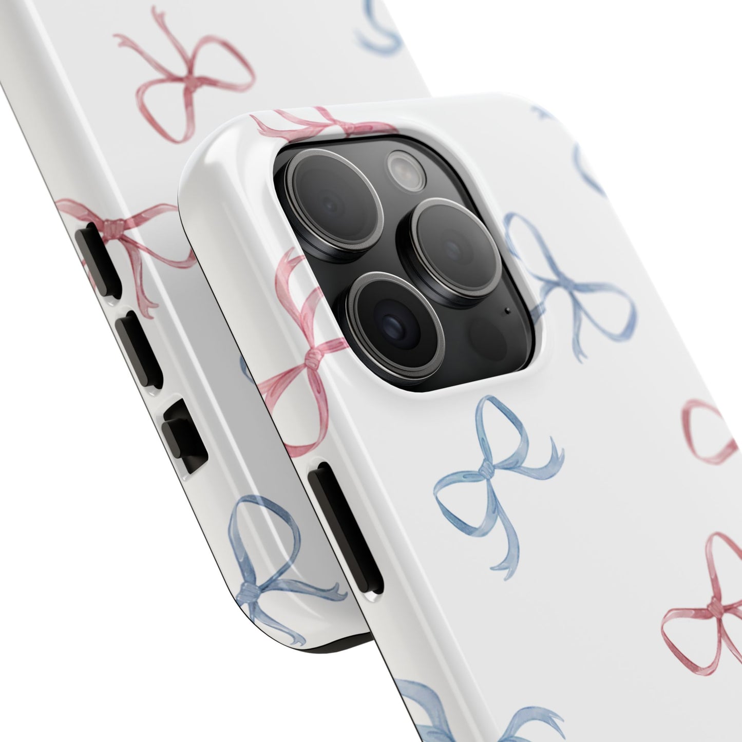 Chic Bow Pattern Tough Phone Case | Stylish Protection for Your Device