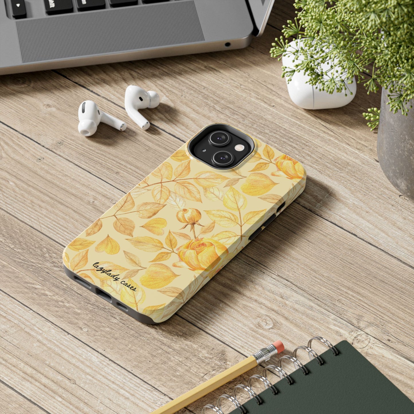 Yellow Dusk Tough Phone Case – Durable Protection with Yellow Roses Design