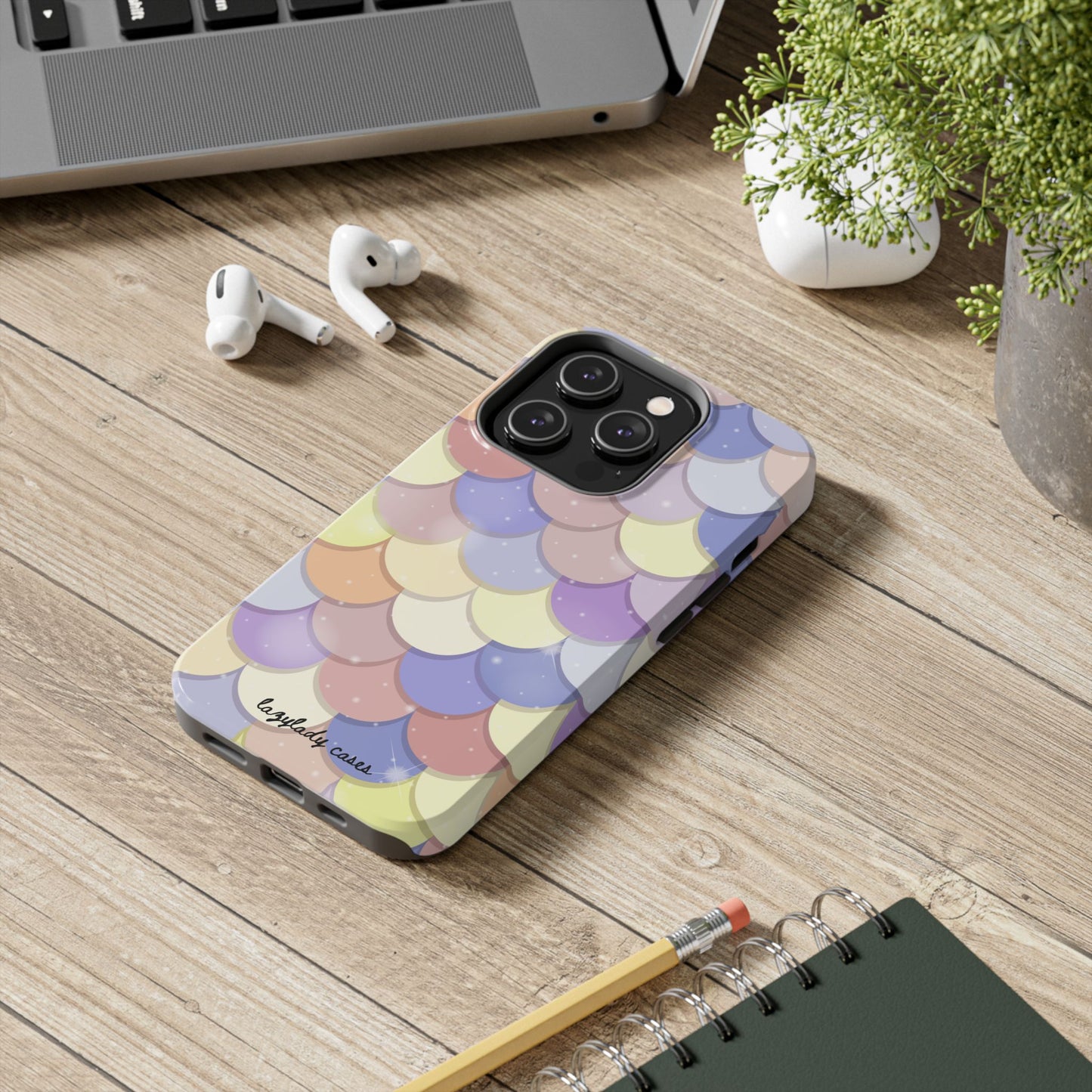Mermaid Scale Tough Phone Case - Durable Protection with Colorful Design