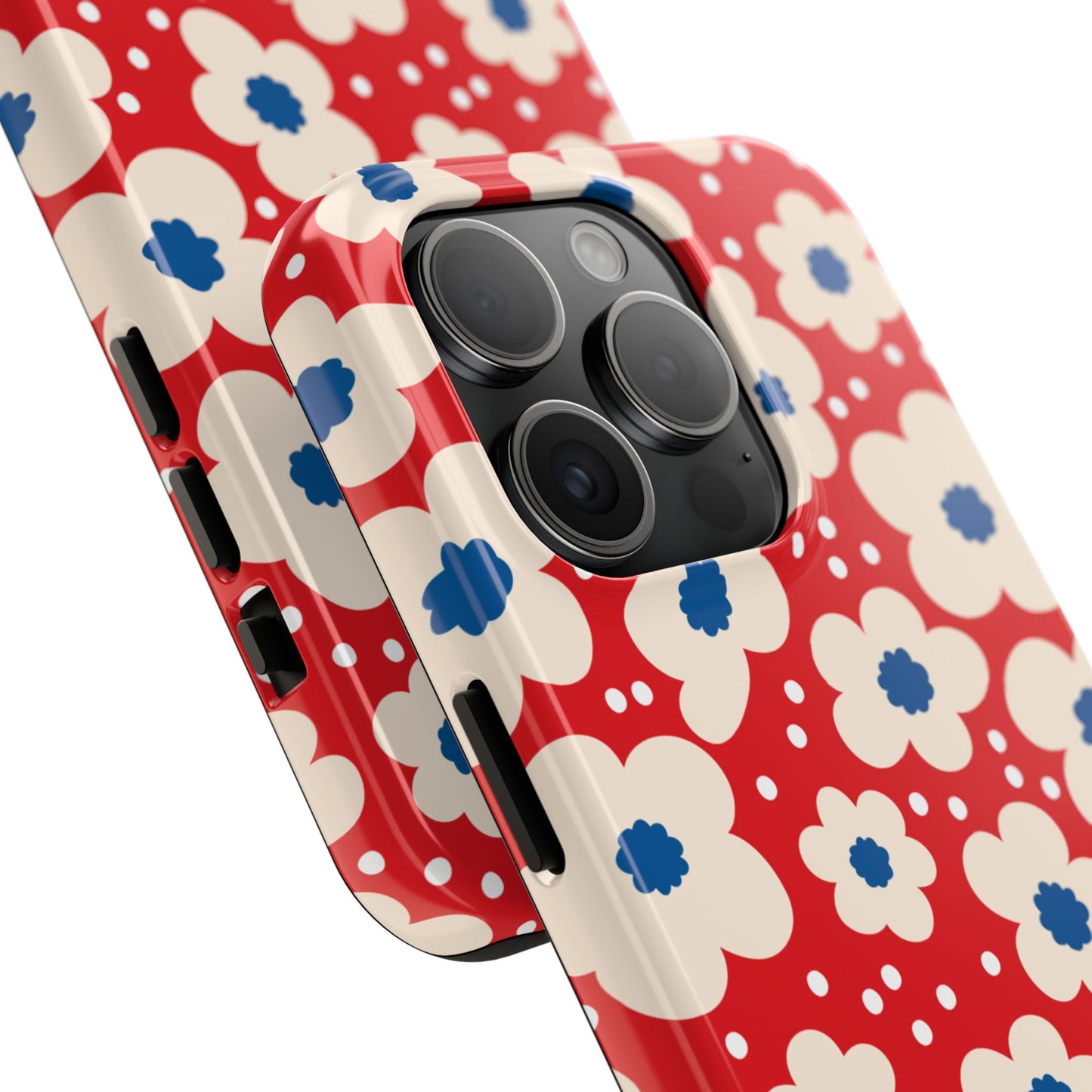 Blossom Floral Tough Phone Case - Durable Protection with Vintage Charm