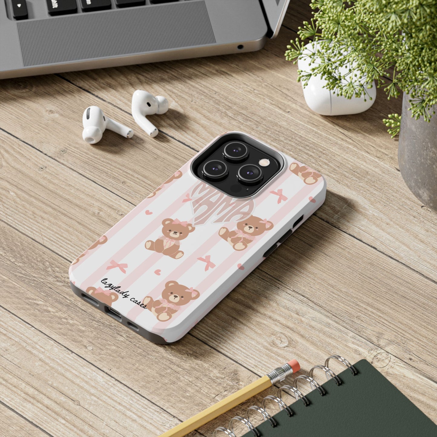 Cute Bear Mama Phone Case - Stylish Tough Case for Moms