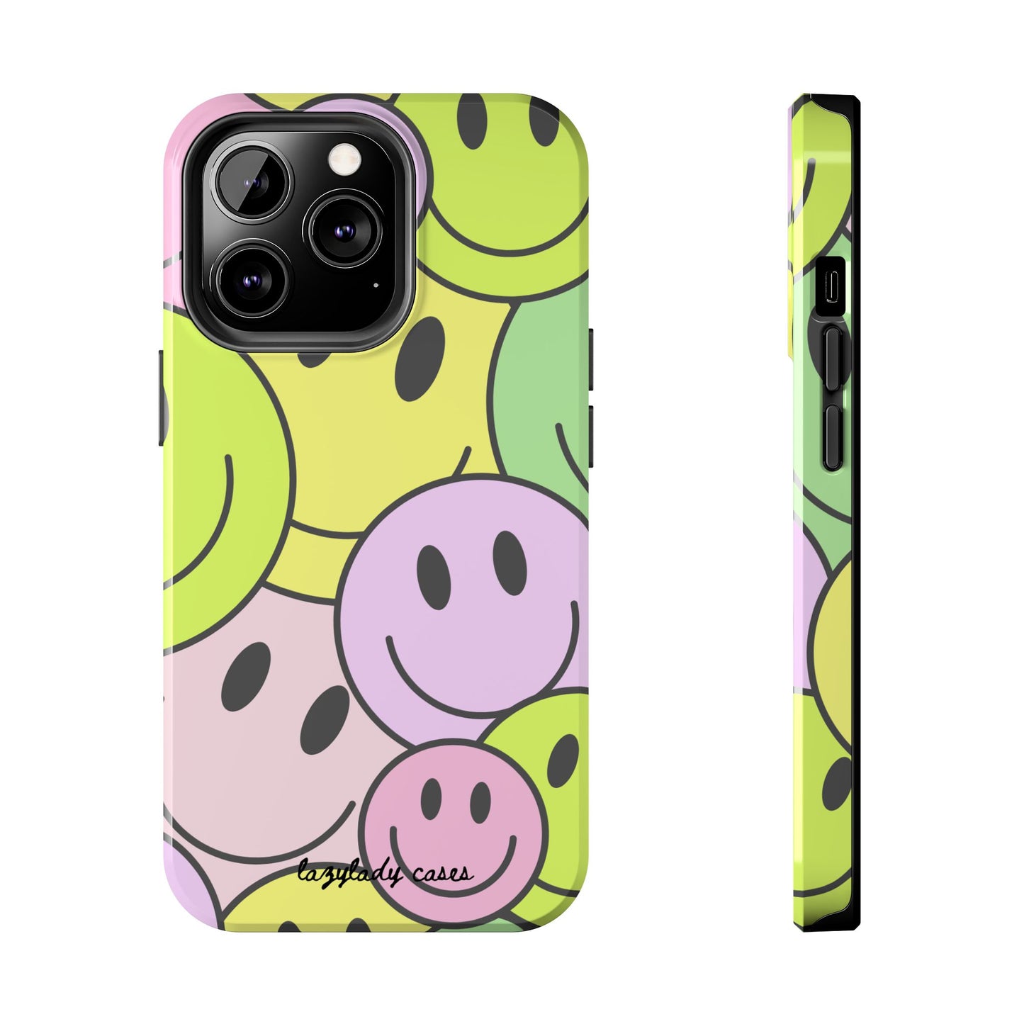 Colorful Smiley Face Tough Phone Case - Fun, Durable Protection for All Ages