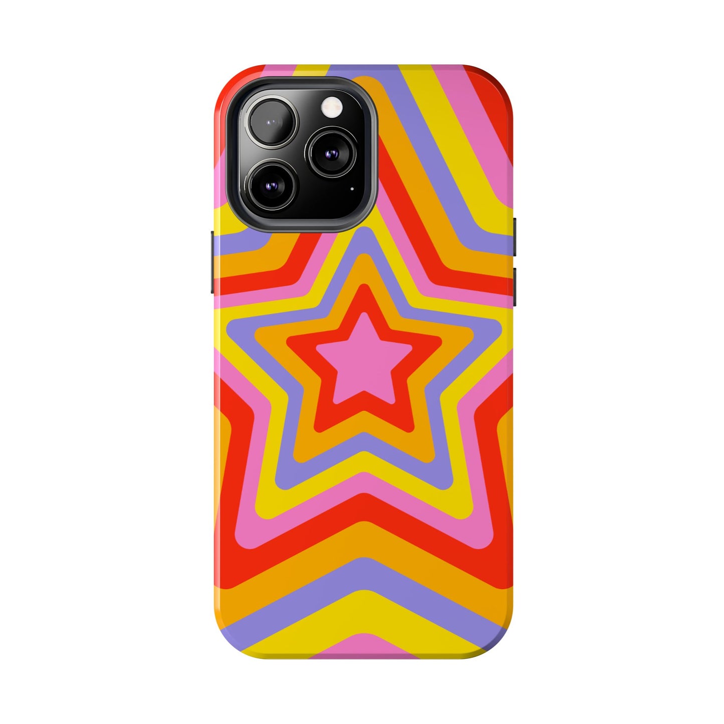 Colorful Star Pattern Tough Phone Cases | Durable Phone Cover, Unique Gifts, Trendy Accessories, Fun Tech Style