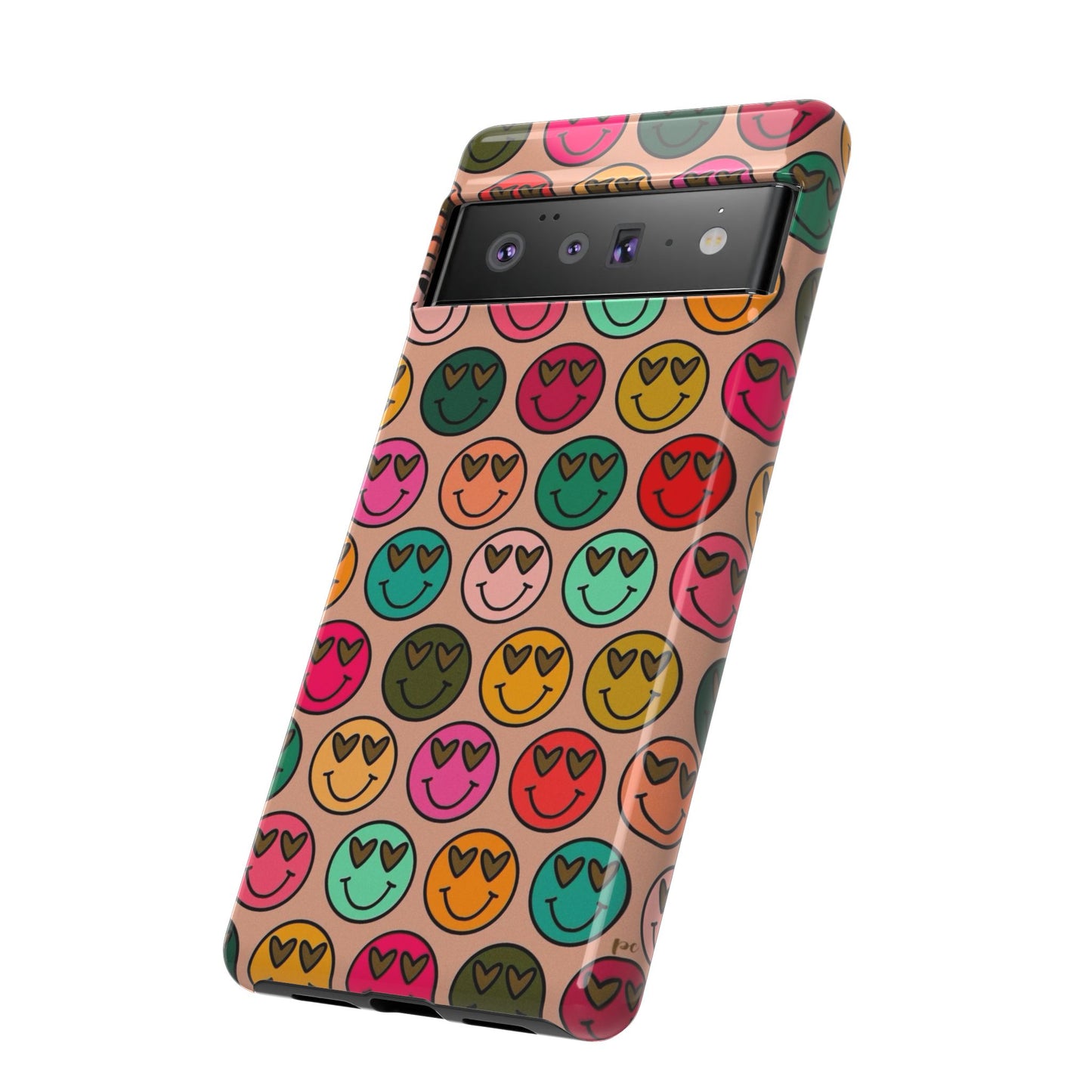 Colorful Smiley Phone Case | Tough Cases, Cute Phone Cover, Happy Vibes, Gift for Friends, Fun Phone Accessory
