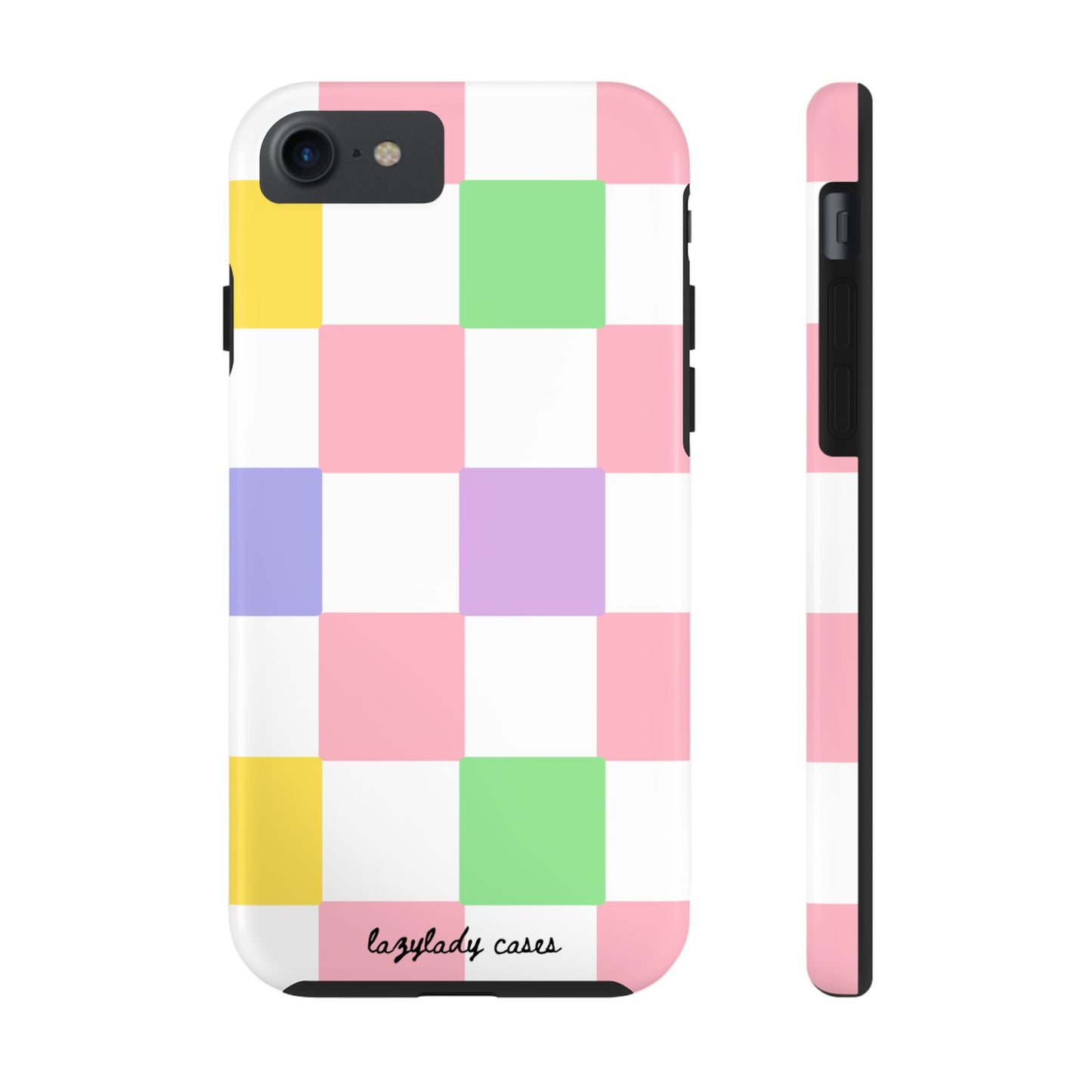 Colorful Checkerboard Tough Phone Case – Vibrant & Durable Protection