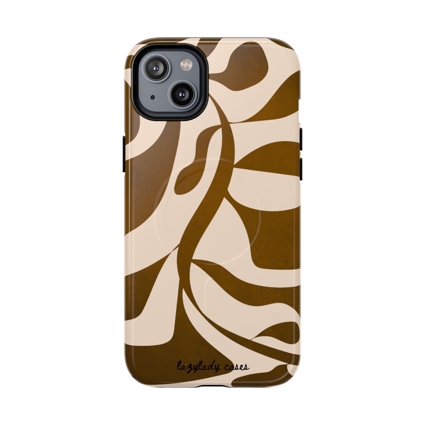 Brown Bonnet Stylish Tough Magnetic Phone Case - Trendy Abstract Design
