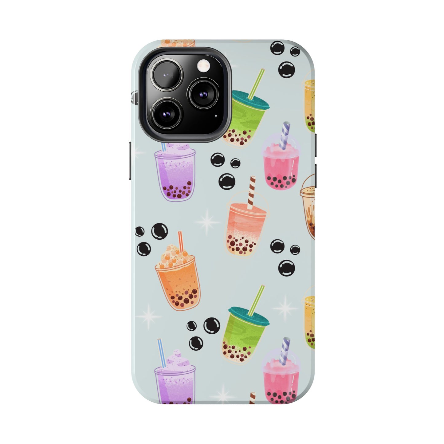 Colorful Boba Tea Phone Case, Tough Phone Cases for Drink Lovers, Cute Phone Accessory, Fun Gifts for Friends, Summer Vibes