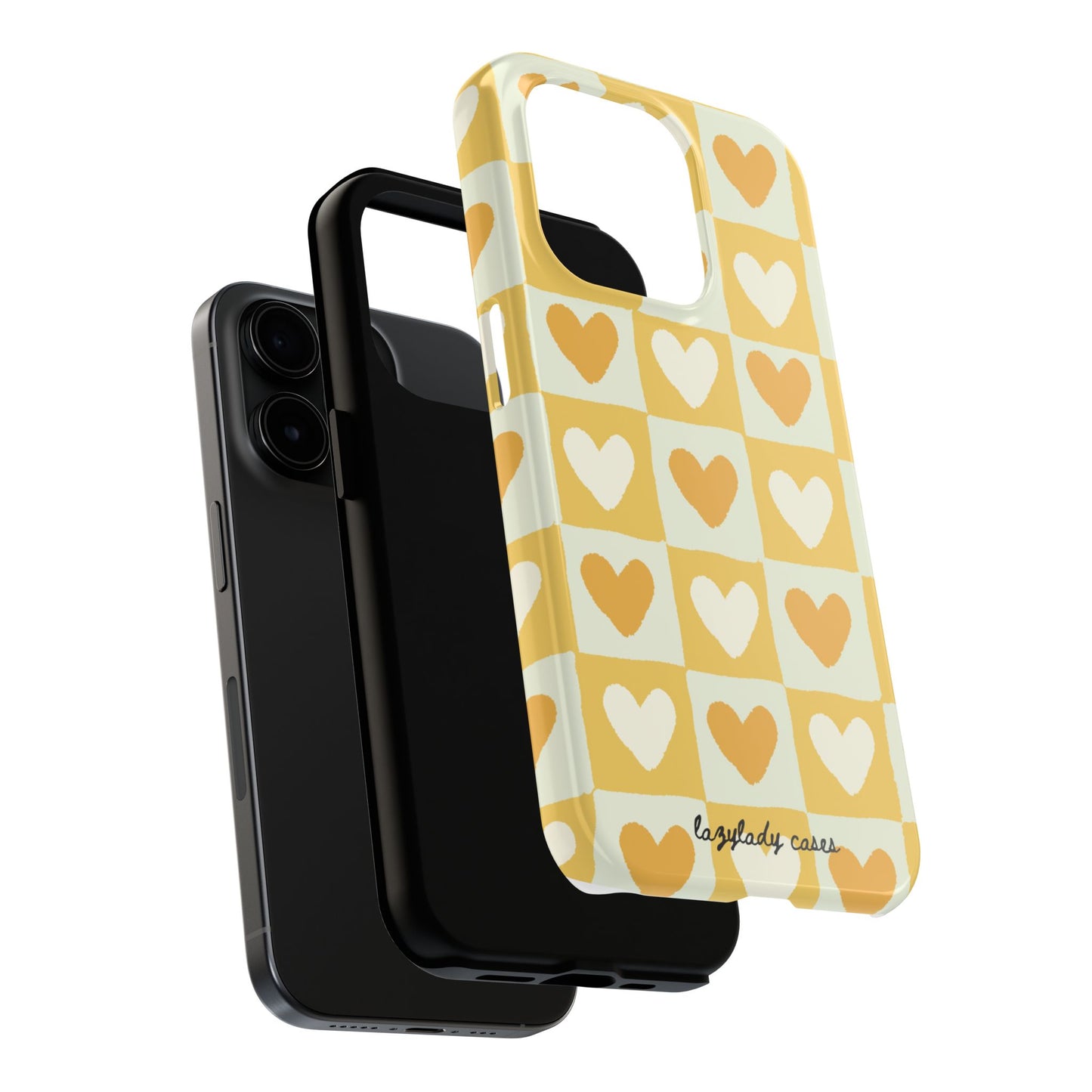 Heart Pattern Tough Phone Case - Cute & Durable for Everyday Use