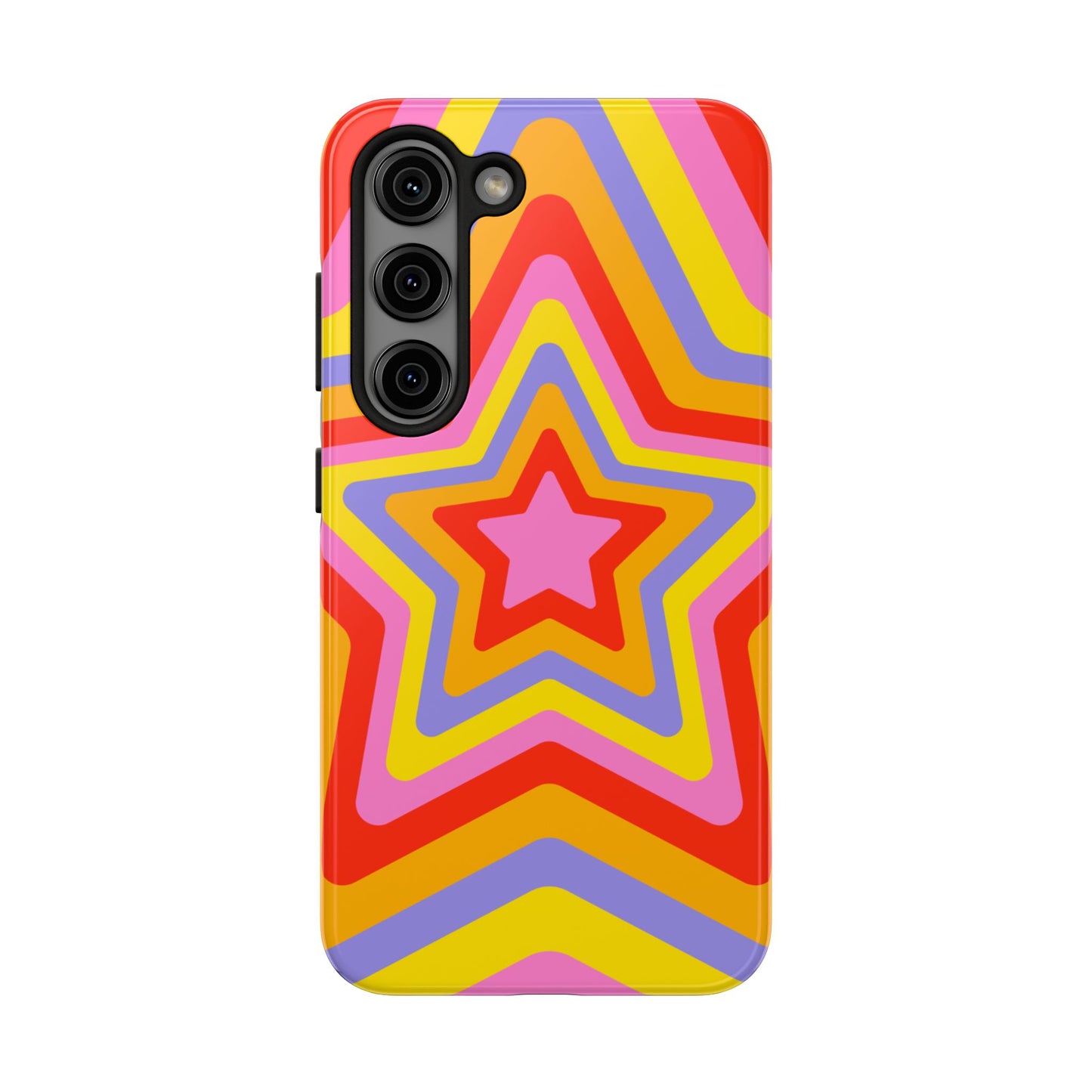 Colorful Star Pattern Tough Phone Cases | Durable Phone Cover, Unique Gifts, Trendy Accessories, Fun Tech Style