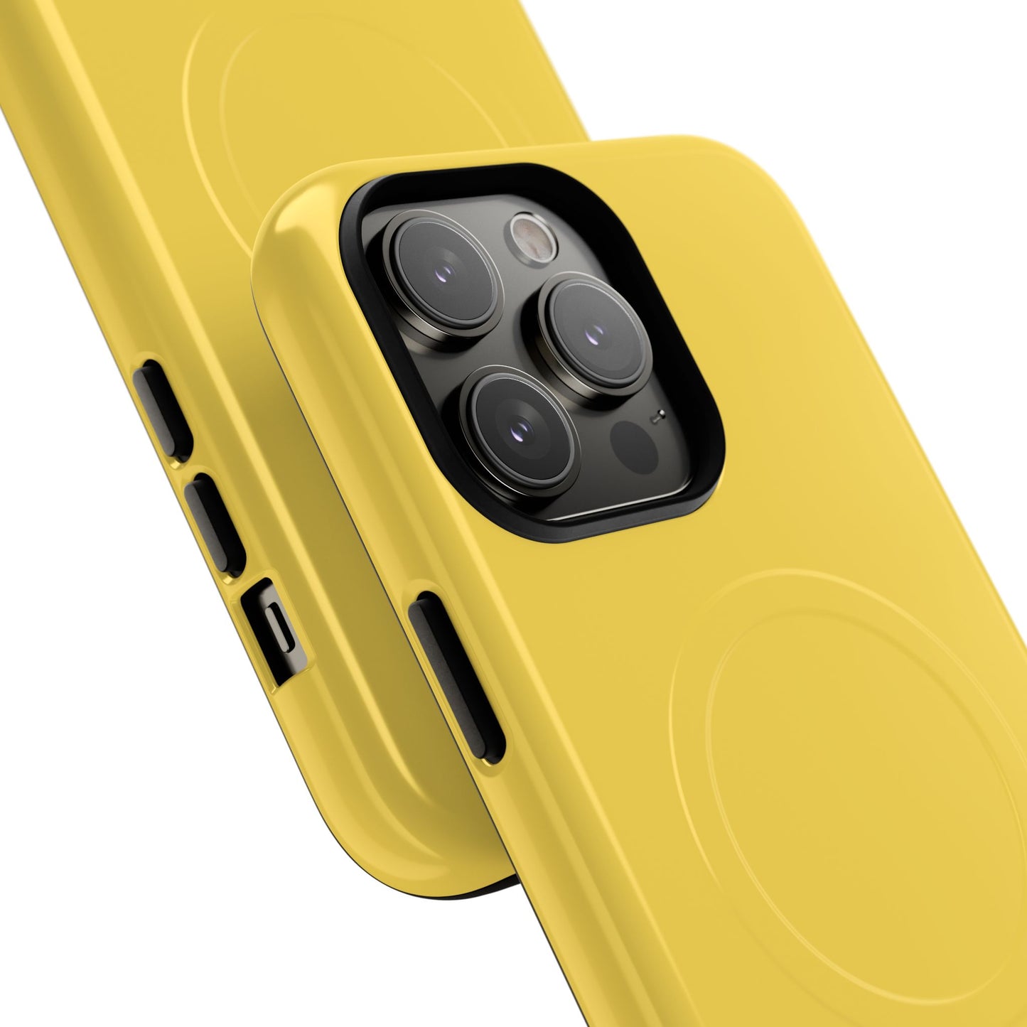 Vibrant Yellow Tough Magnetic Phone Case - Durable Protection & Stylish Design