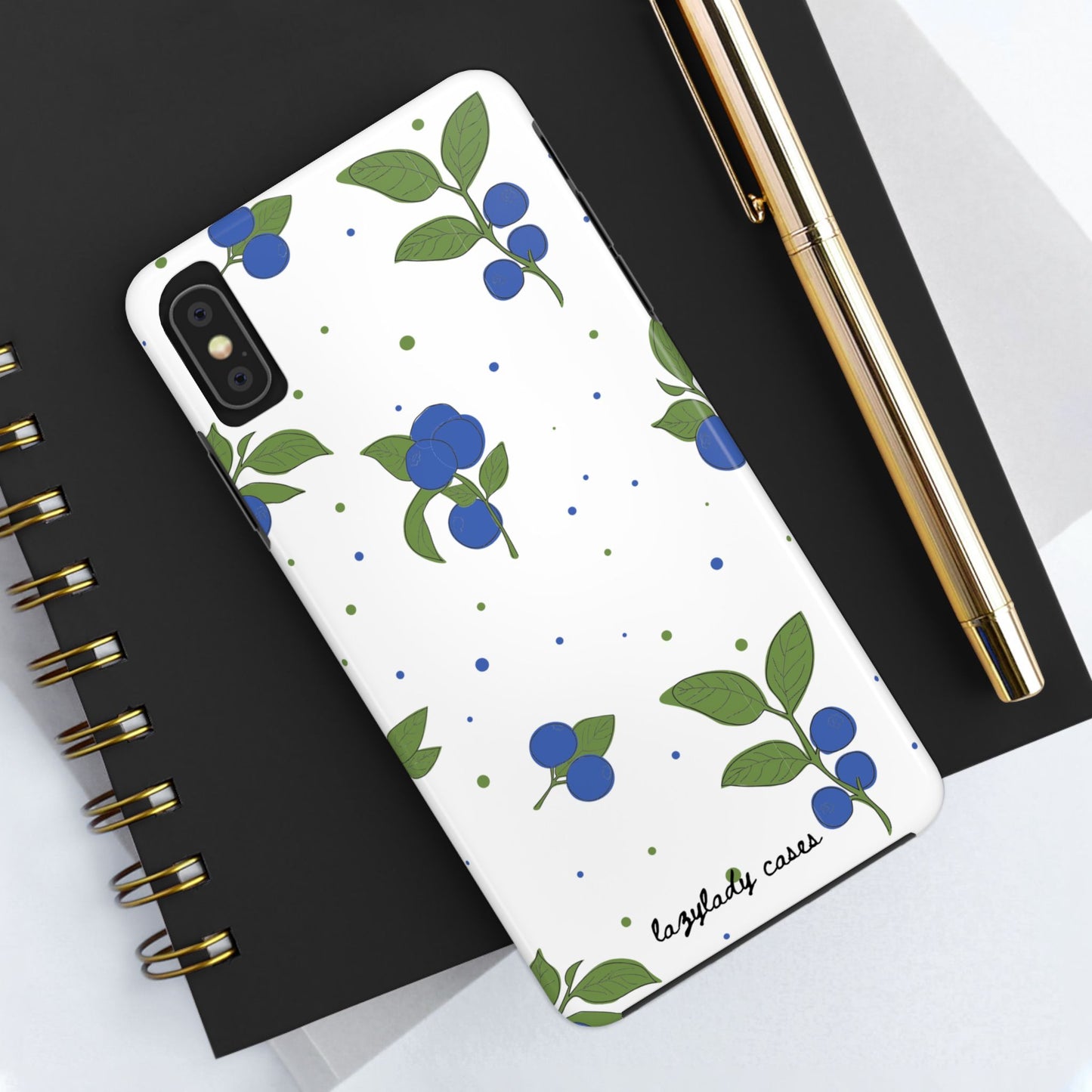 Blueberry Tough Phone Case - Durable Berry Design for Everyday Protection