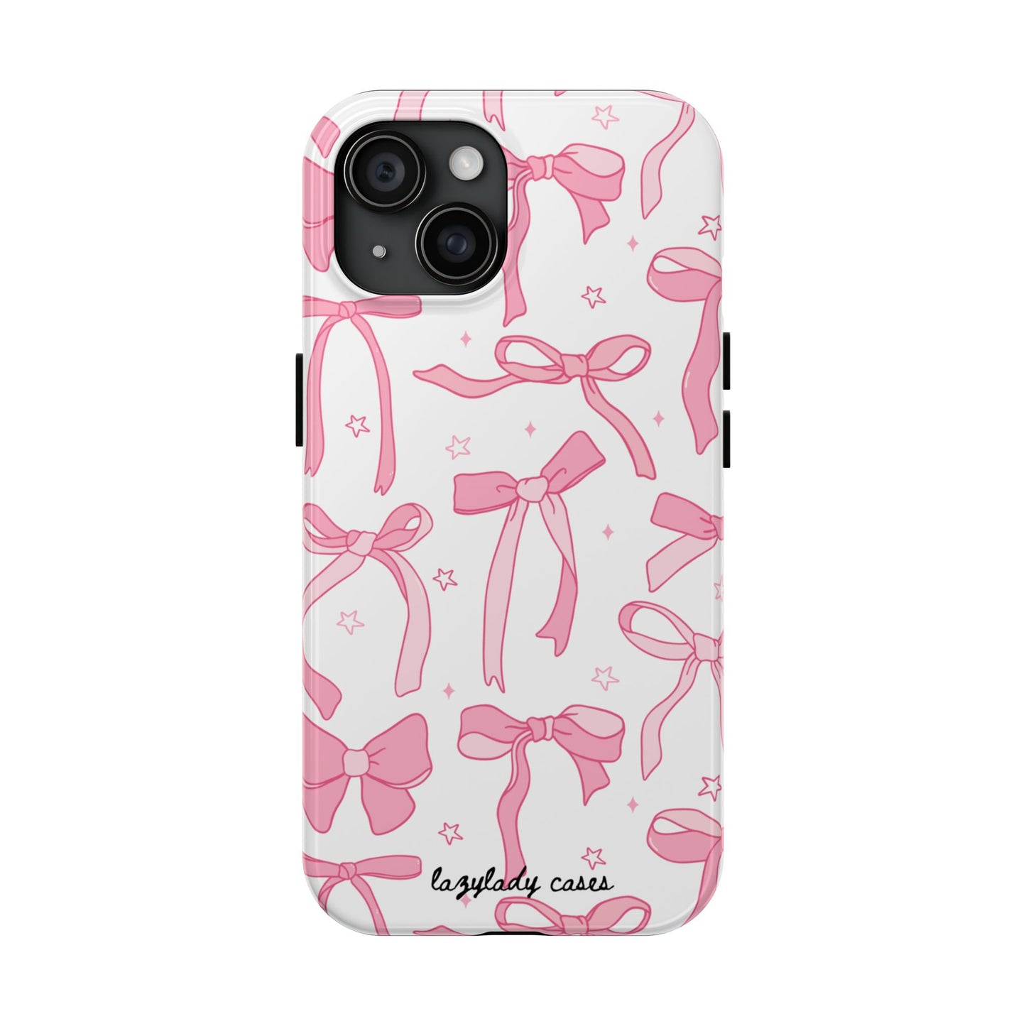 Cute Pink Bow Tough Phone Case - Stylish and Durable Protection