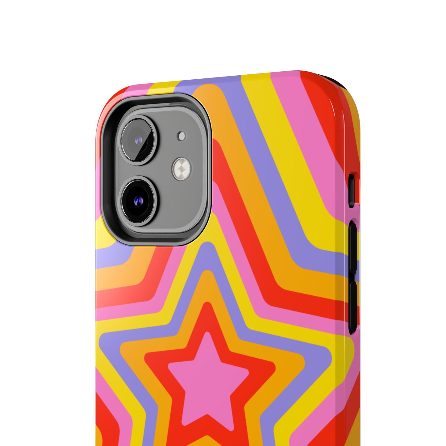 Colorful Star Pattern Tough Phone Cases | Durable Phone Cover, Unique Gifts, Trendy Accessories, Fun Tech Style