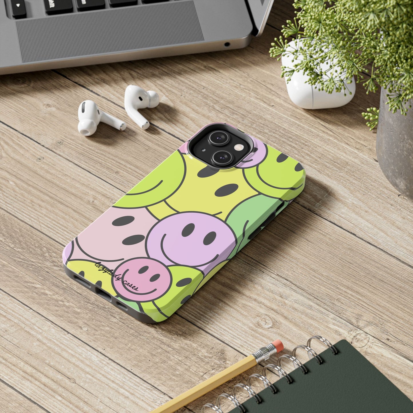 Colorful Smiley Face Tough Phone Case - Fun, Durable Protection for All Ages