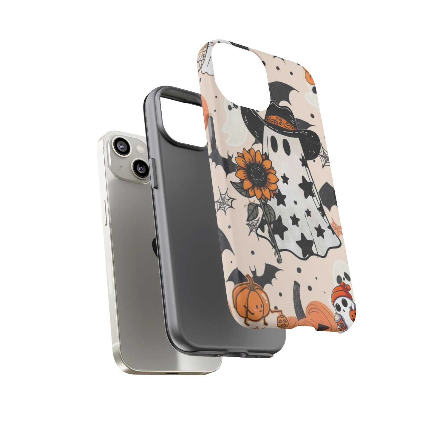 Cute Ghost Phone Case, Halloween Decor, Spooky Gift, Fall Accessories, Pumpkin Lover's Gift, Autumn Vibes, Trick or Treat