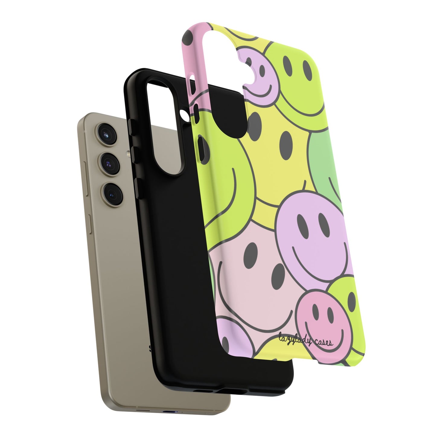 Colorful Smile Face Phone Case - Tough Protection & Fun Design
