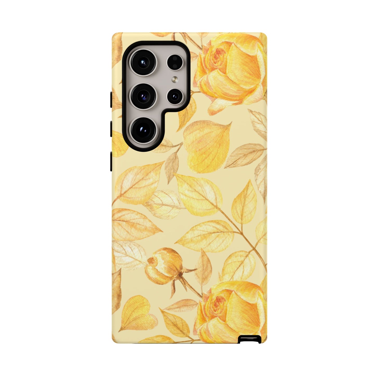 Yellow Dusk Tough Phone Case - Yellow Rose Design
