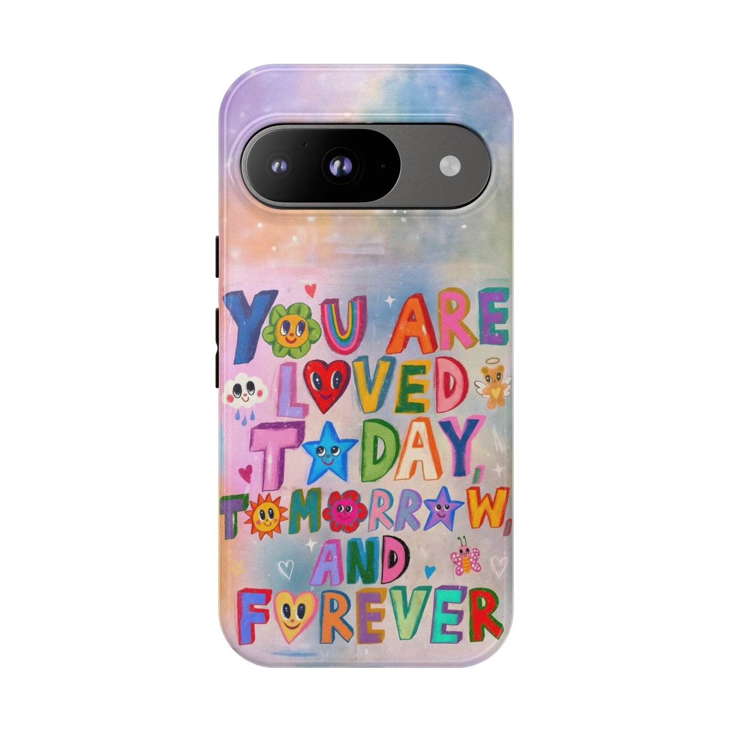 Colorful Phone Case with Positive Affirmations, Inspirational Phone Shell, Cute Gift for Teens, Motivational Tech Accessory, I Love You Case