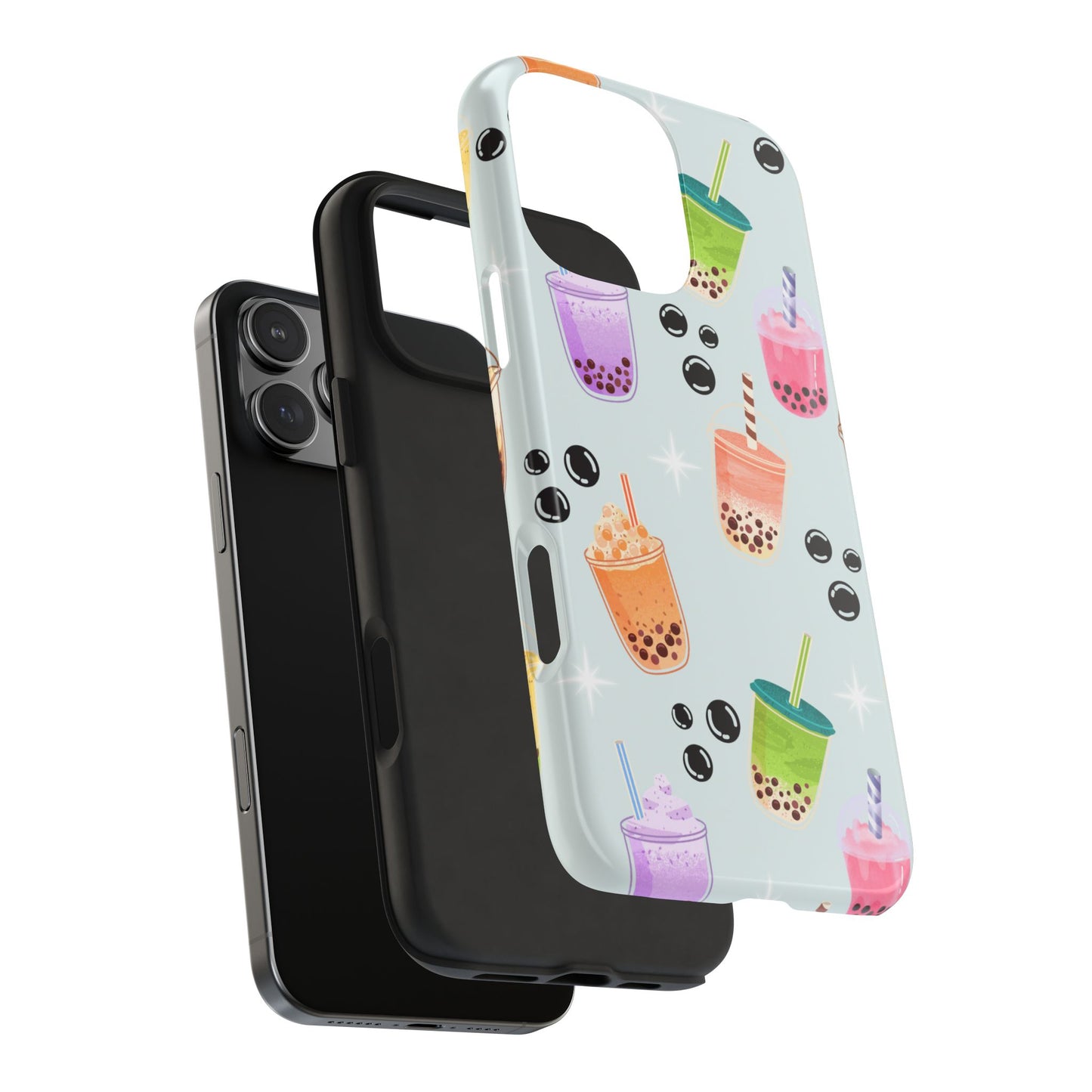 Colorful Boba Tea Phone Case, Tough Phone Cases for Drink Lovers, Cute Phone Accessory, Fun Gifts for Friends, Summer Vibes