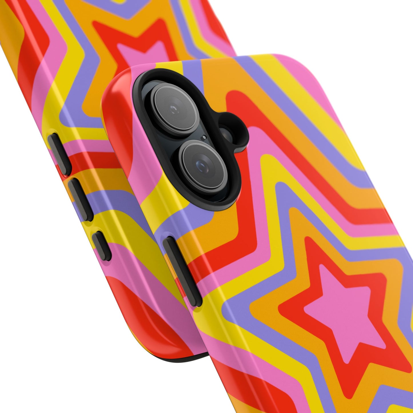 Colorful Star Pattern Tough Phone Cases | Durable Phone Cover, Unique Gifts, Trendy Accessories, Fun Tech Style