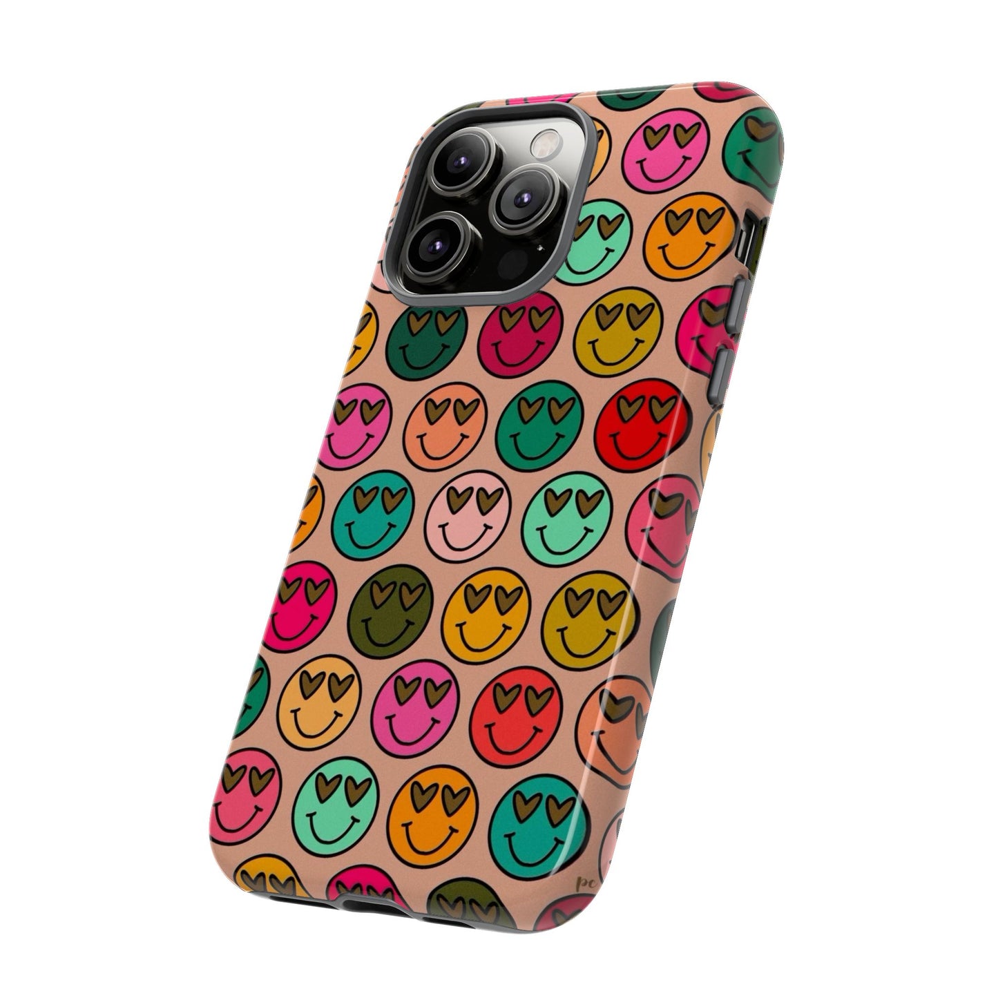 Colorful Smiley Phone Case | Tough Cases, Cute Phone Cover, Happy Vibes, Gift for Friends, Fun Phone Accessory