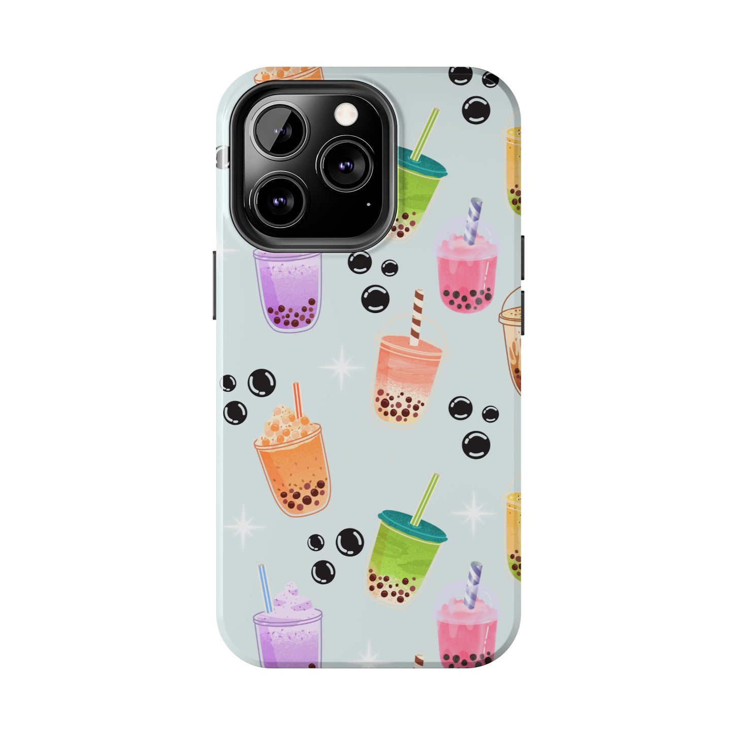 Colorful Boba Tea Phone Case, Tough Phone Cases for Drink Lovers, Cute Phone Accessory, Fun Gifts for Friends, Summer Vibes