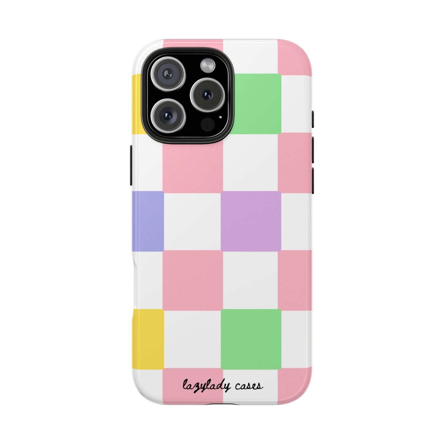 Colorful Checkerboard Tough Phone Case – Vibrant & Durable Protection