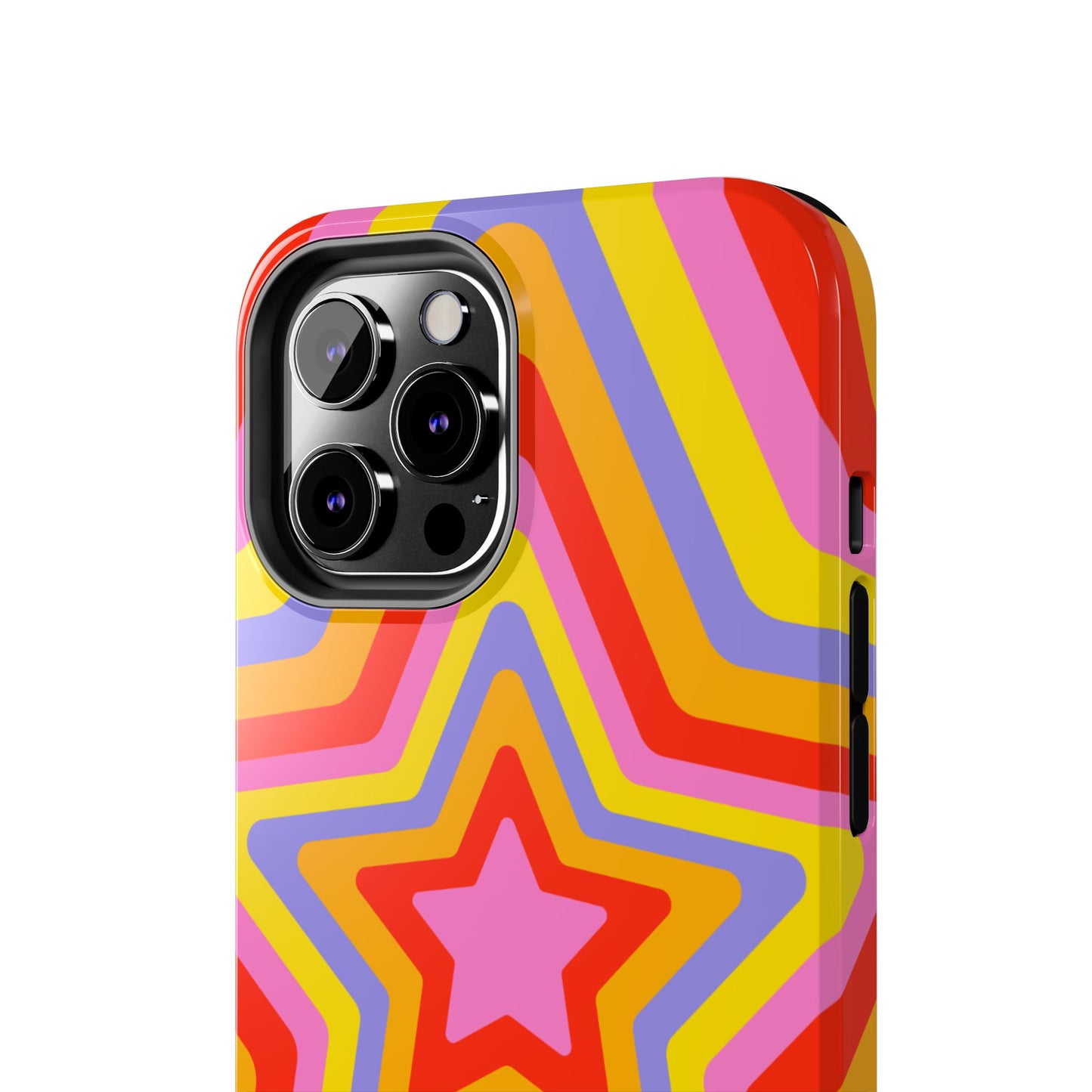Colorful Star Pattern Tough Phone Cases | Durable Phone Cover, Unique Gifts, Trendy Accessories, Fun Tech Style