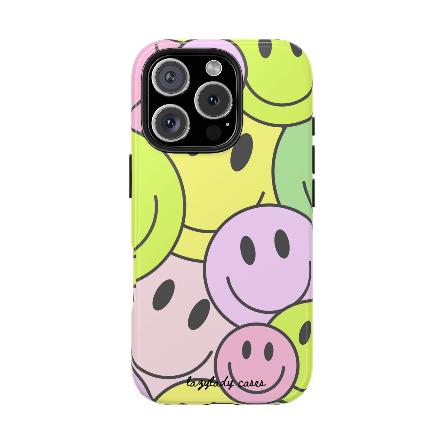 Colorful Smiley Face Tough Phone Case - Fun, Durable Protection for All Ages