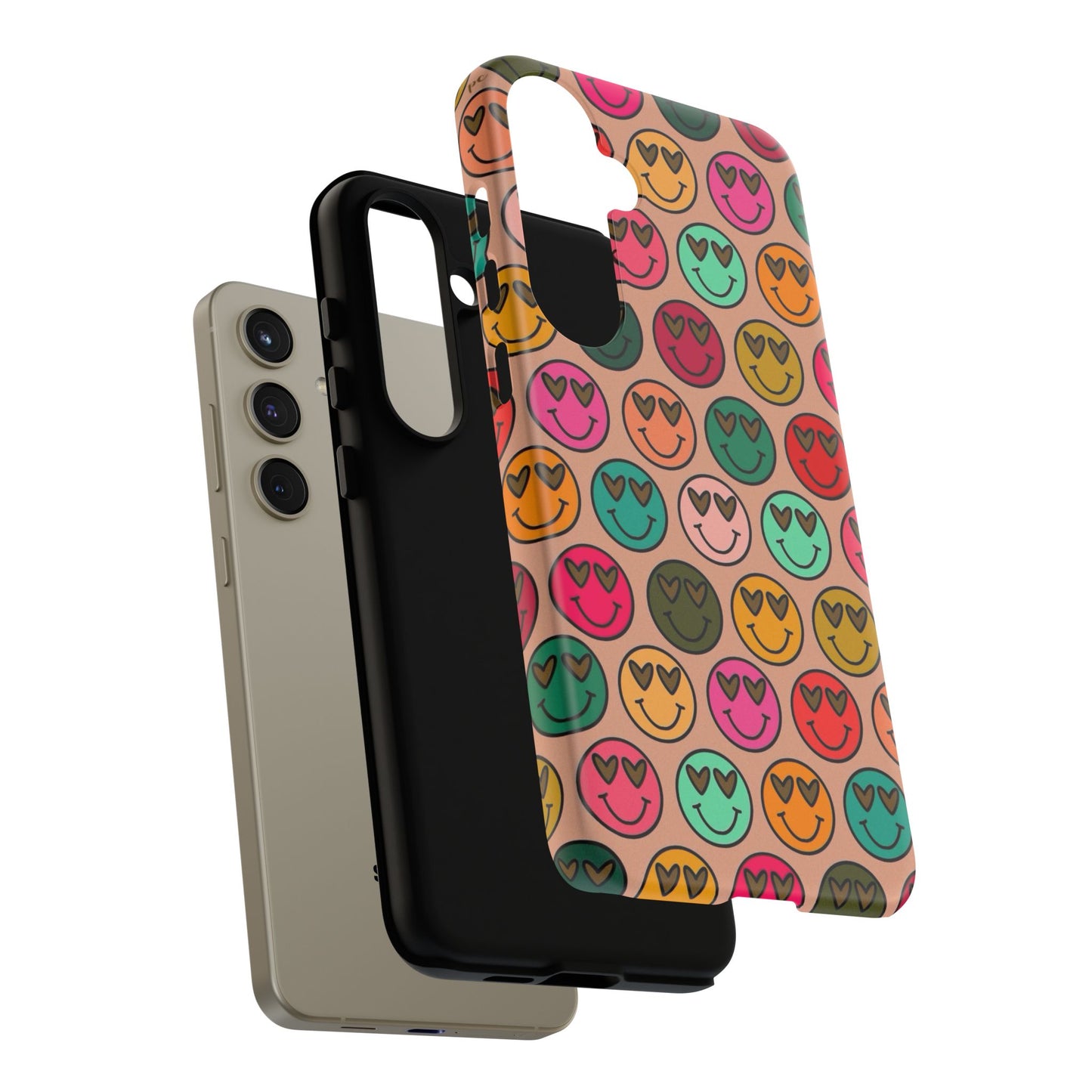 Colorful Smiley Phone Case | Tough Cases, Cute Phone Cover, Happy Vibes, Gift for Friends, Fun Phone Accessory