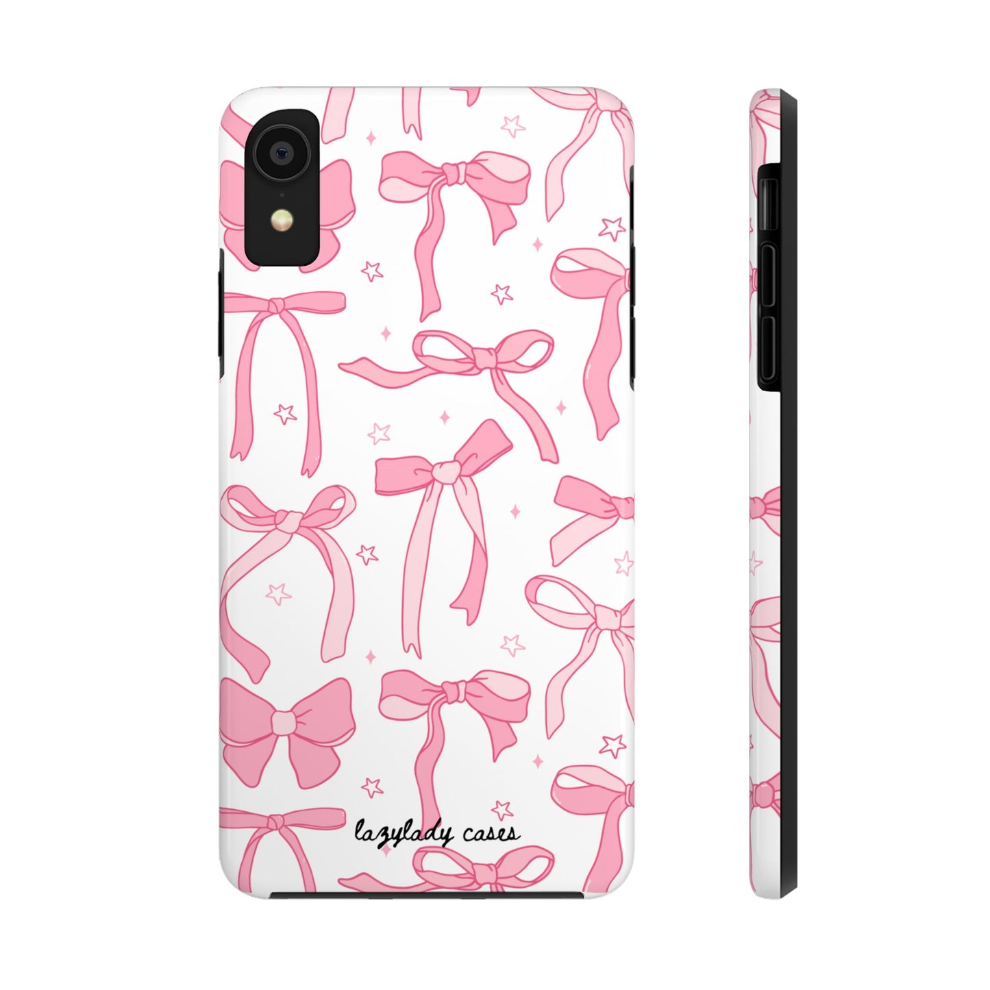Cute Pink Bow Tough Phone Case - Stylish and Durable Protection