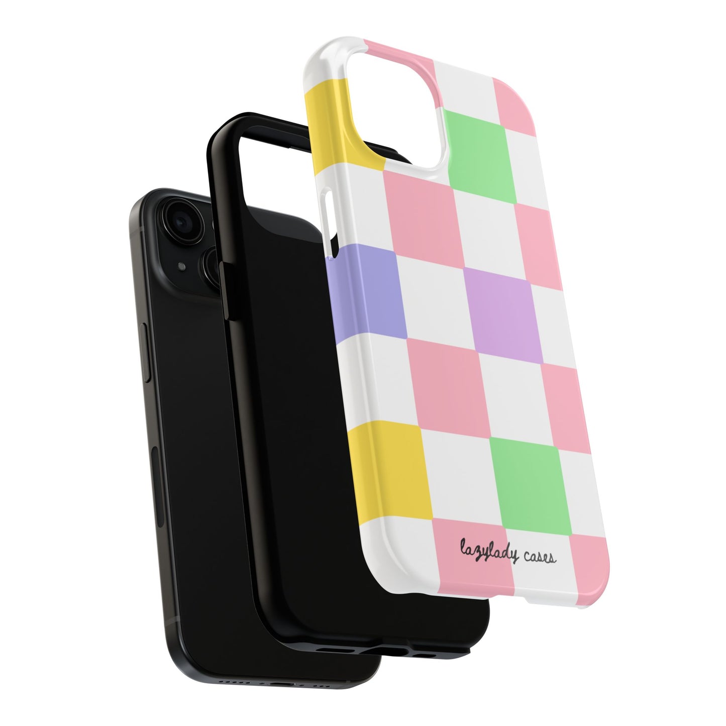 Colorful Checkerboard Tough Phone Case – Vibrant & Durable Protection