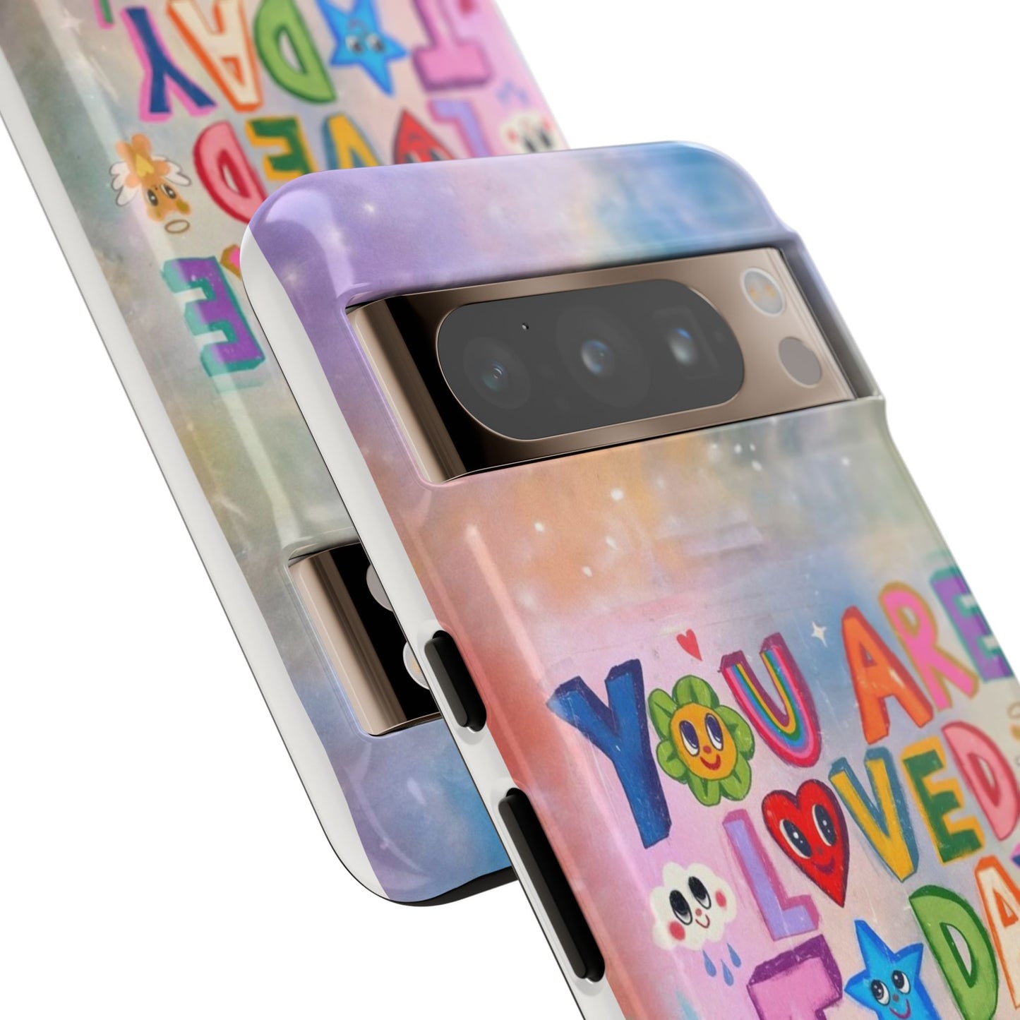 Colorful Phone Case with Positive Affirmations, Inspirational Phone Shell, Cute Gift for Teens, Motivational Tech Accessory, I Love You Case