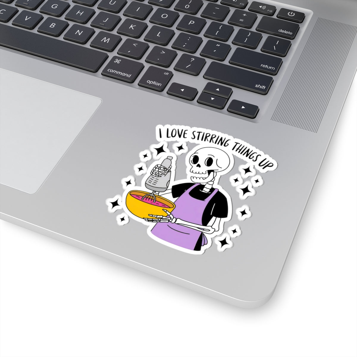 Skeleton Baker Kiss-Cut Stickers | Cute Kitchen Decor, Halloween, Gift for Bakers, Funny Cooking Stickers, Plan With Me