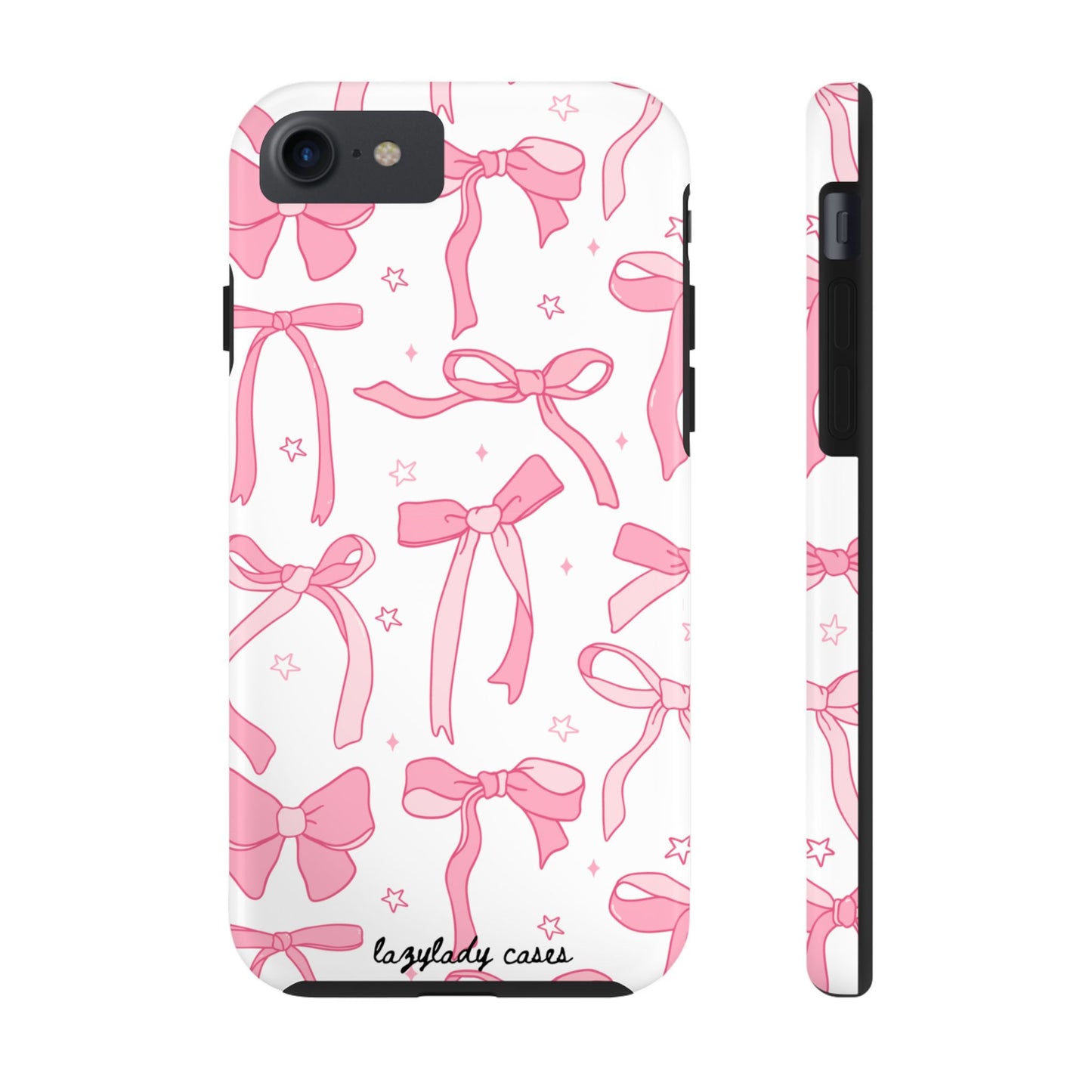 Cute Pink Bow Tough Phone Case - Stylish and Durable Protection