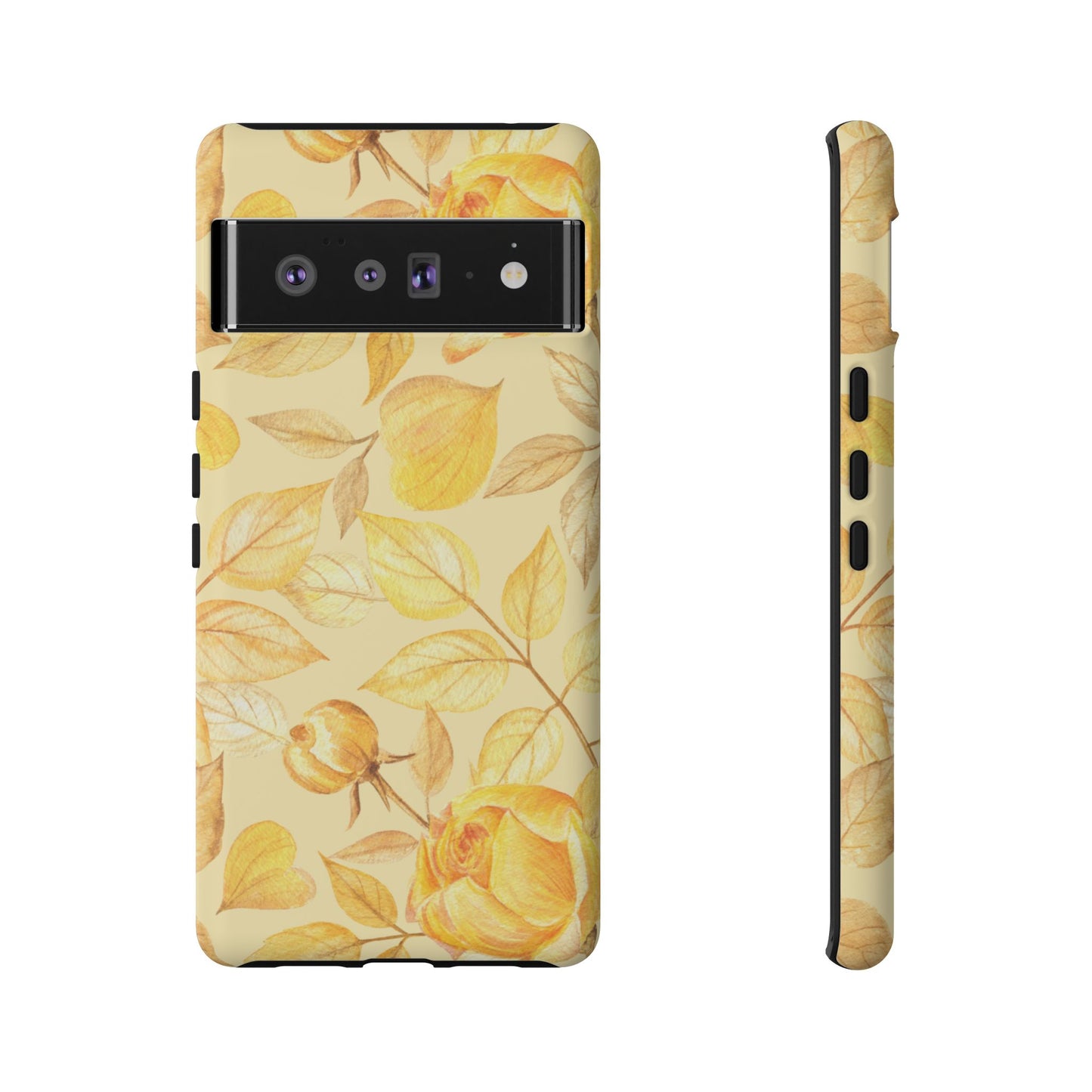 Yellow Dusk Tough Phone Case - Yellow Rose Design