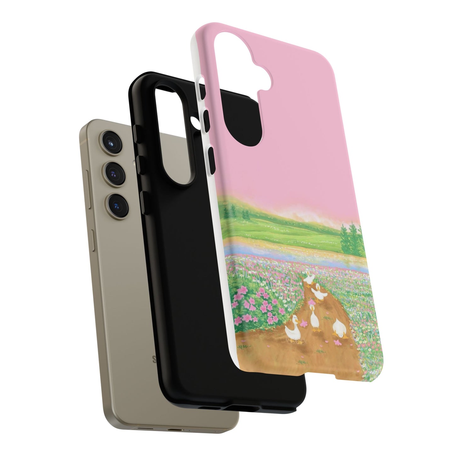 Pastel Floral Phone Case, Tough Cases for Nature Lovers, Cute Phone Accessories, Spring Gifts, Unique Mobile Covers