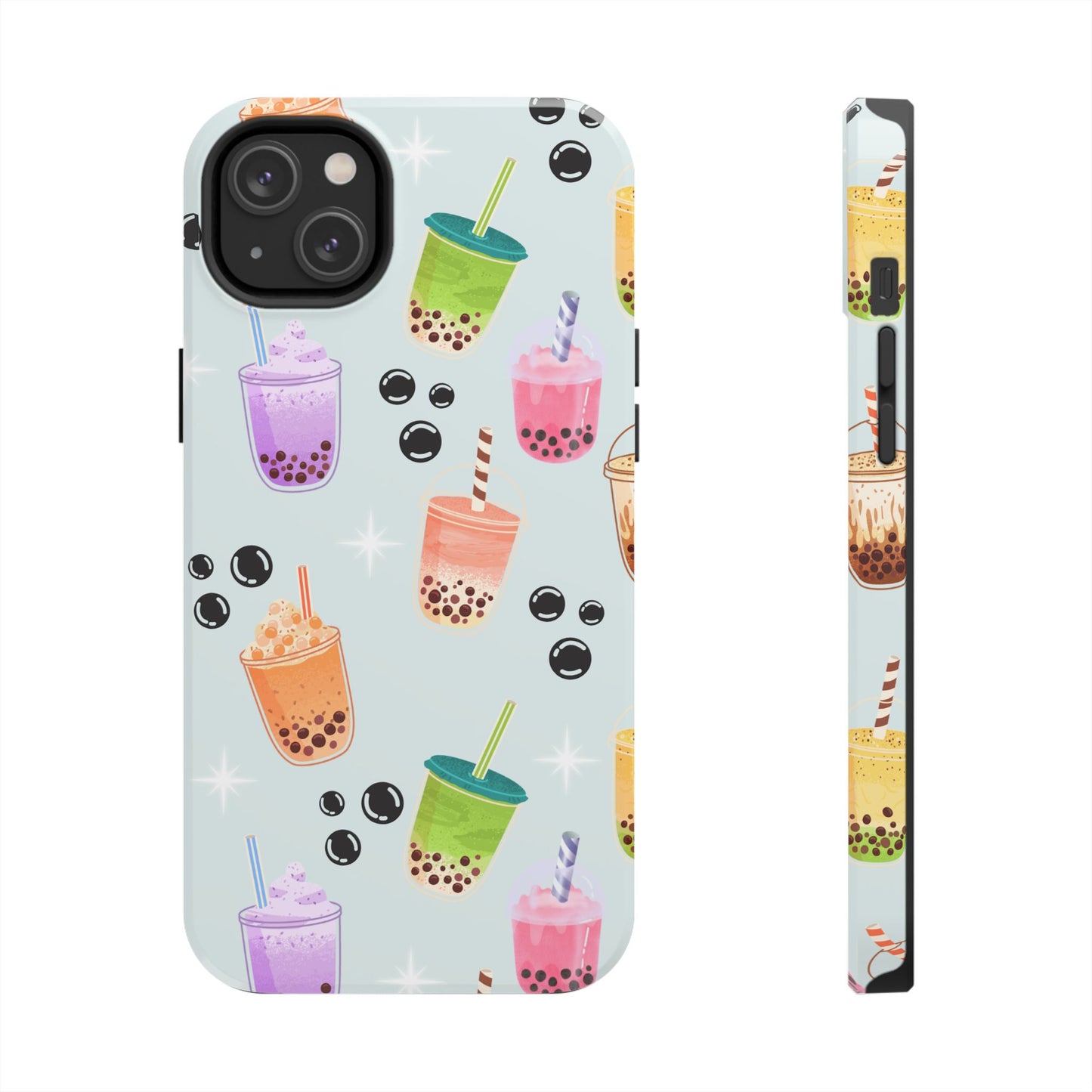 Colorful Boba Tea Phone Case, Tough Phone Cases for Drink Lovers, Cute Phone Accessory, Fun Gifts for Friends, Summer Vibes