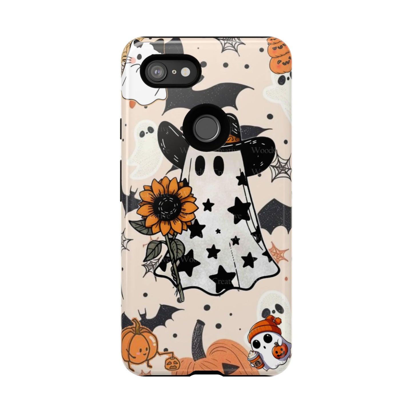 Cute Ghost Phone Case, Halloween Decor, Spooky Gift, Fall Accessories, Pumpkin Lover's Gift, Autumn Vibes, Trick or Treat