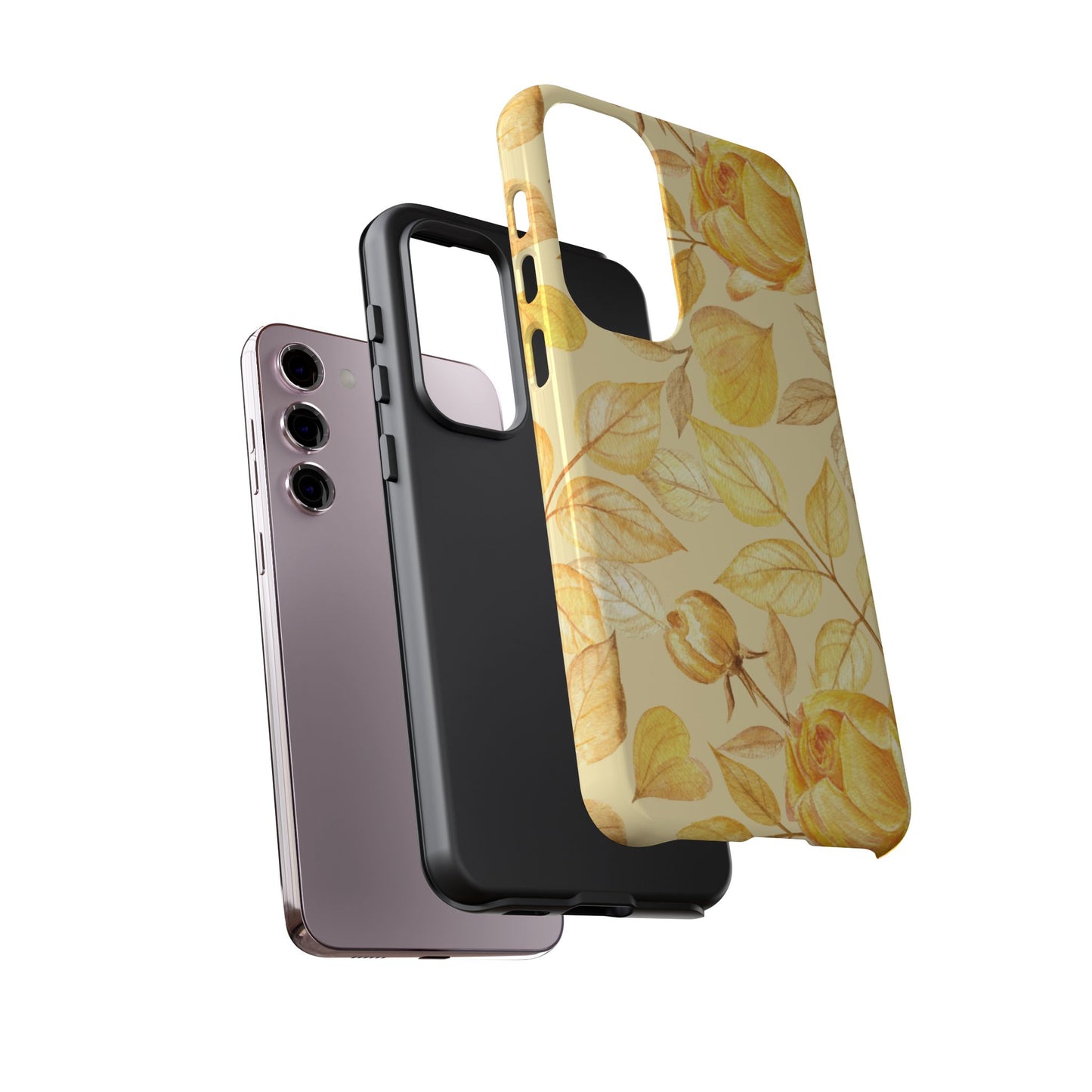 Yellow Dusk Tough Phone Case - Yellow Rose Design