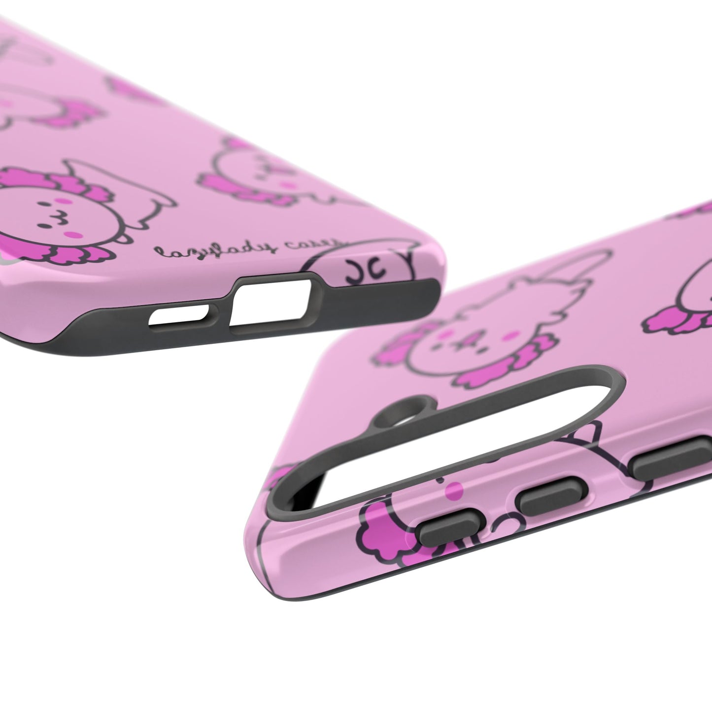Cute Cartoon Axo Phone Case with Pink Sea Creatures Design