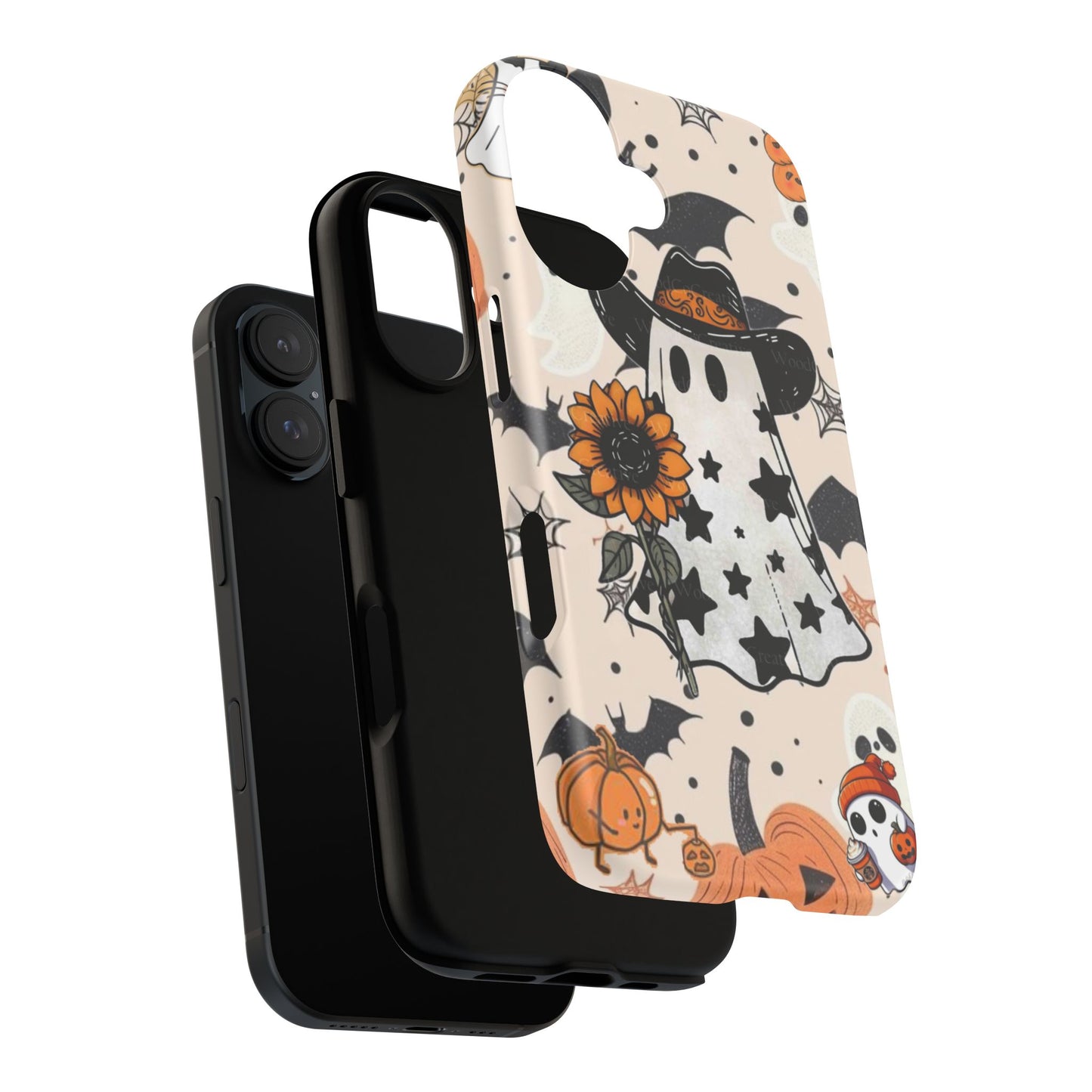 Cute Ghost Phone Case, Halloween Decor, Spooky Gift, Fall Accessories, Pumpkin Lover's Gift, Autumn Vibes, Trick or Treat