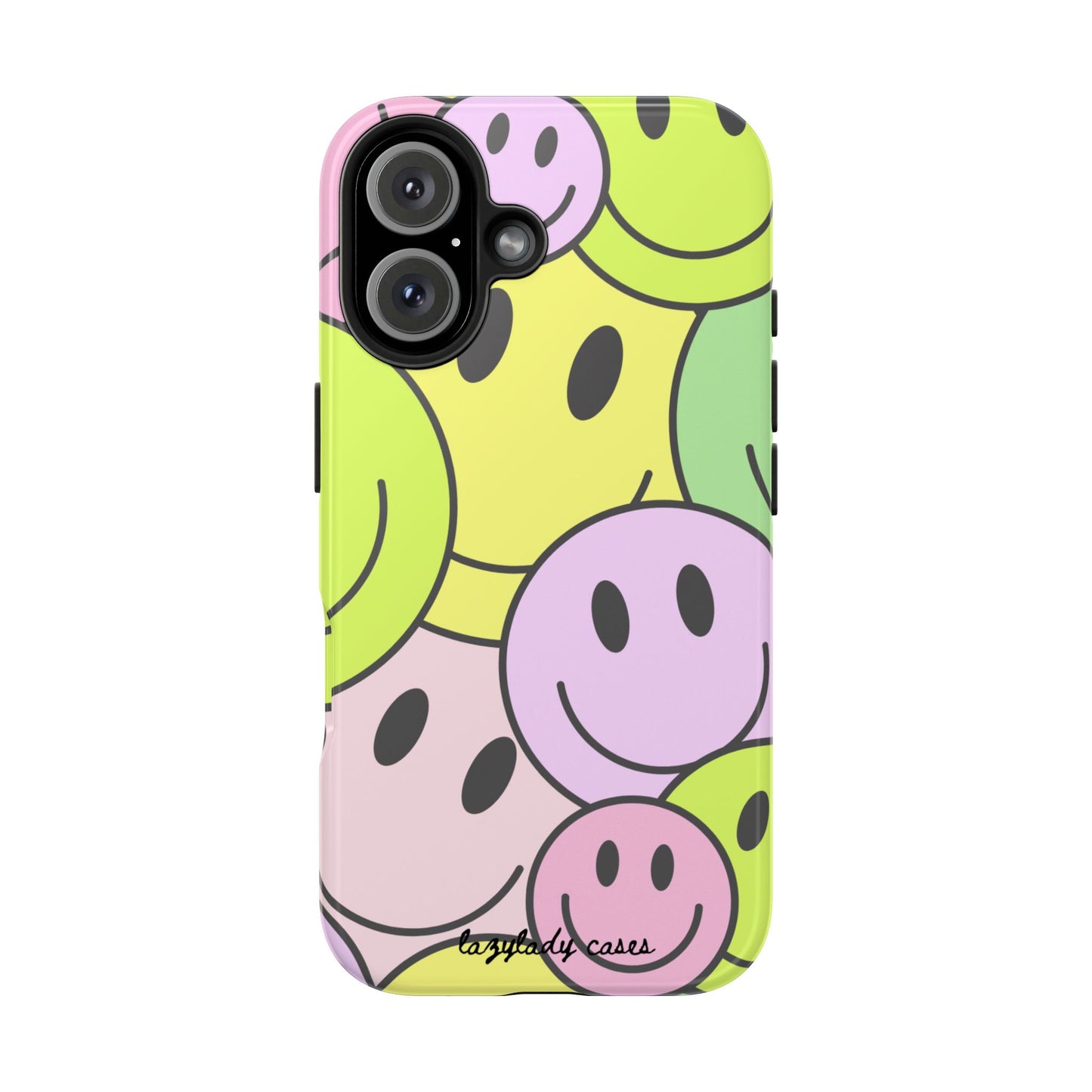 Colorful Smiley Face Tough Phone Case - Fun, Durable Protection for All Ages
