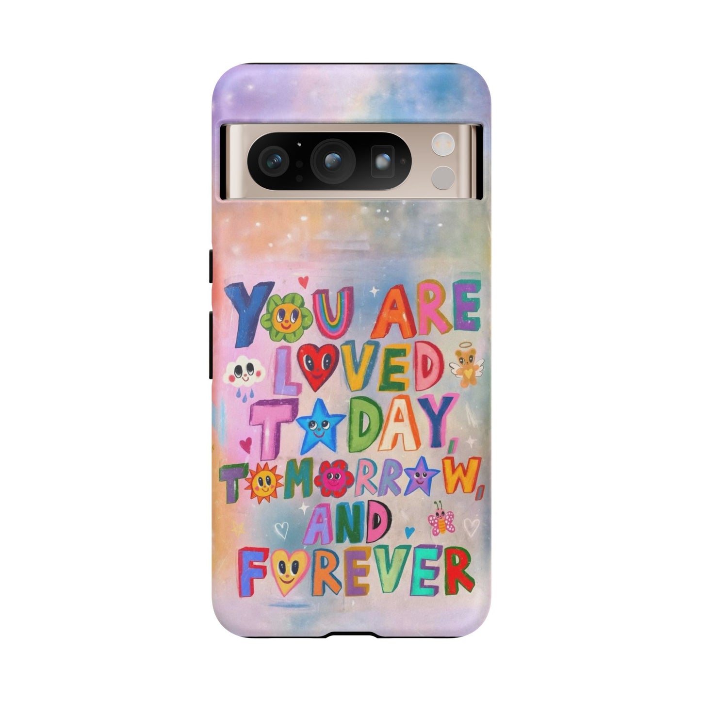 Colorful Phone Case with Positive Affirmations, Inspirational Phone Shell, Cute Gift for Teens, Motivational Tech Accessory, I Love You Case