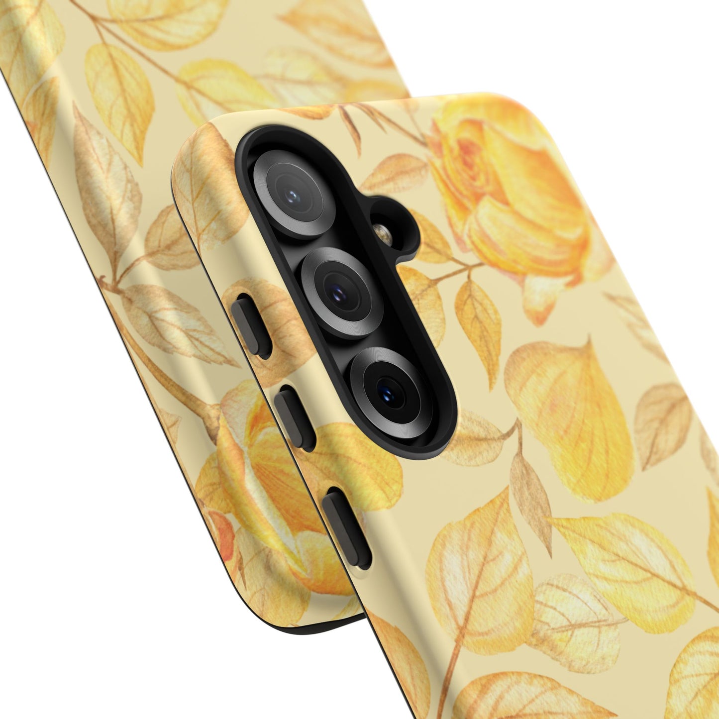 Yellow Dusk Tough Phone Case - Yellow Rose Design