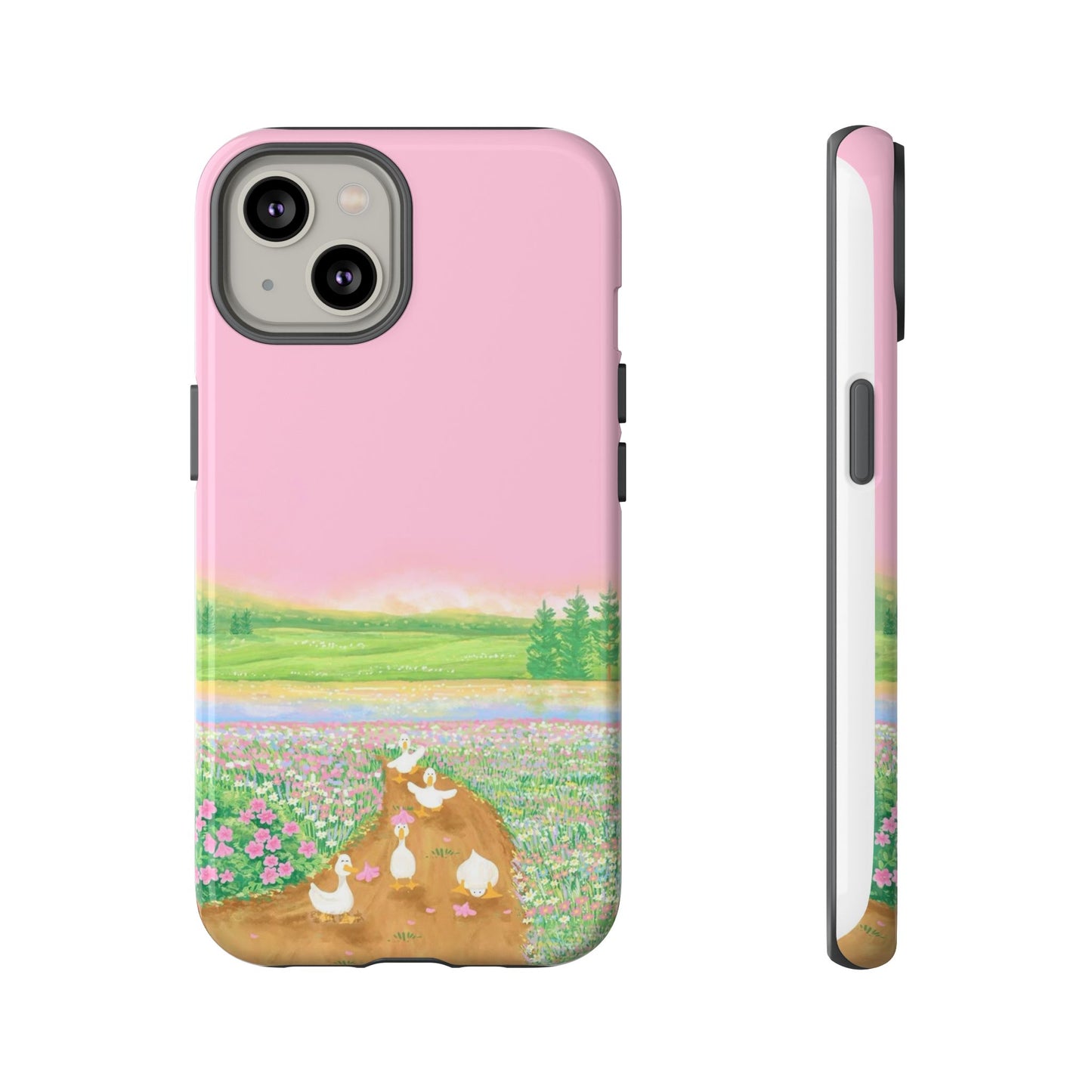 Pastel Floral Phone Case, Tough Cases for Nature Lovers, Cute Phone Accessories, Spring Gifts, Unique Mobile Covers