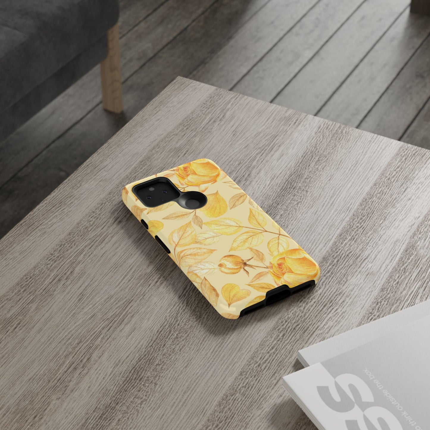 Yellow Dusk Tough Phone Case - Yellow Rose Design