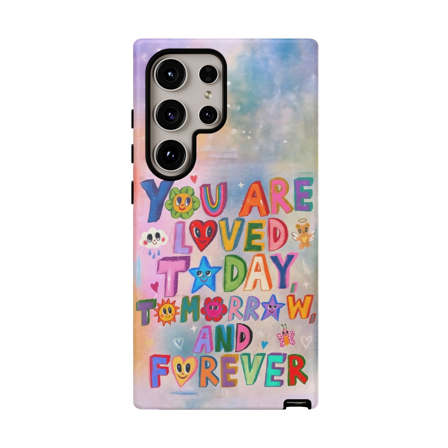 Colorful Phone Case with Positive Affirmations, Inspirational Phone Shell, Cute Gift for Teens, Motivational Tech Accessory, I Love You Case