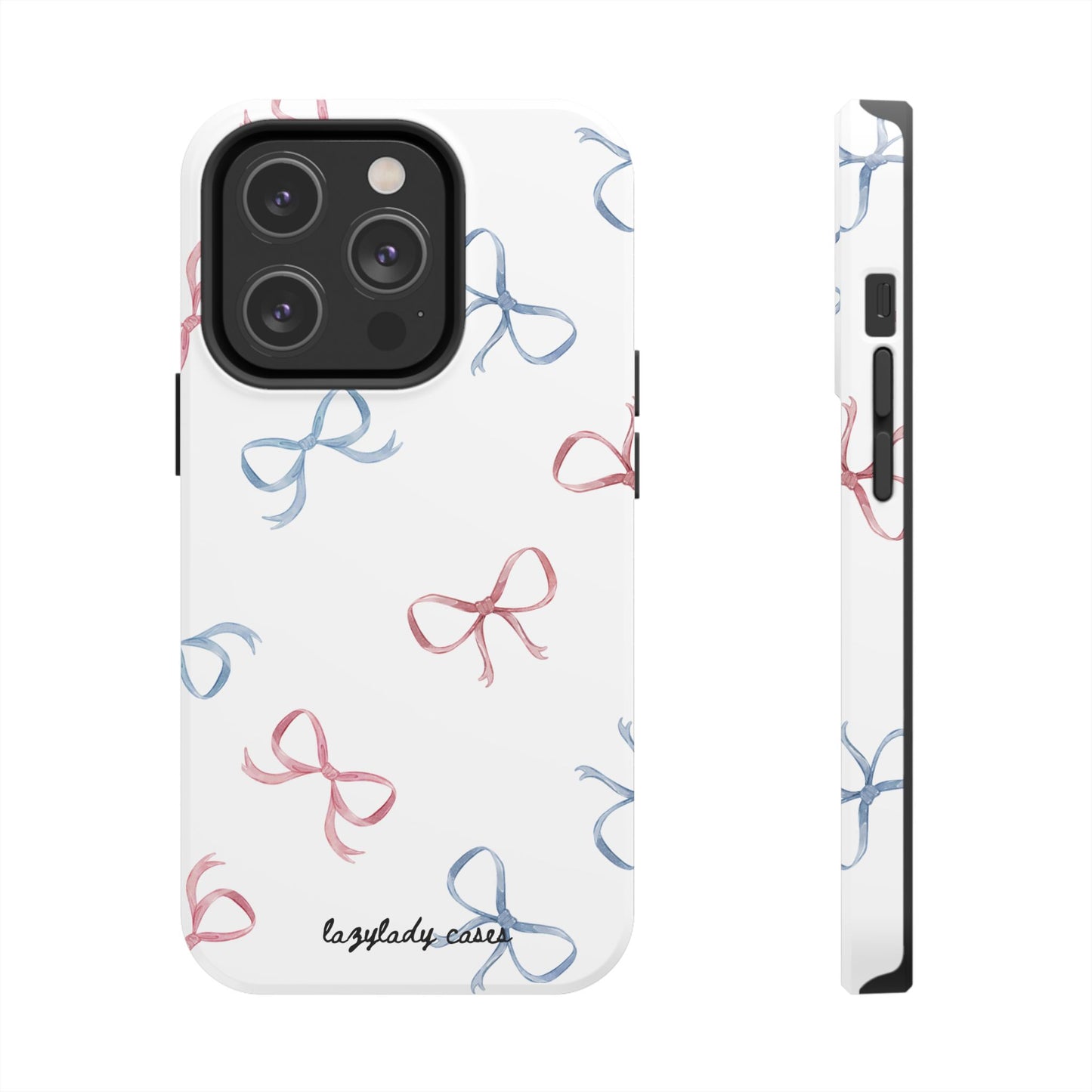 Chic Bow Pattern Tough Phone Case | Stylish Protection for Your Device